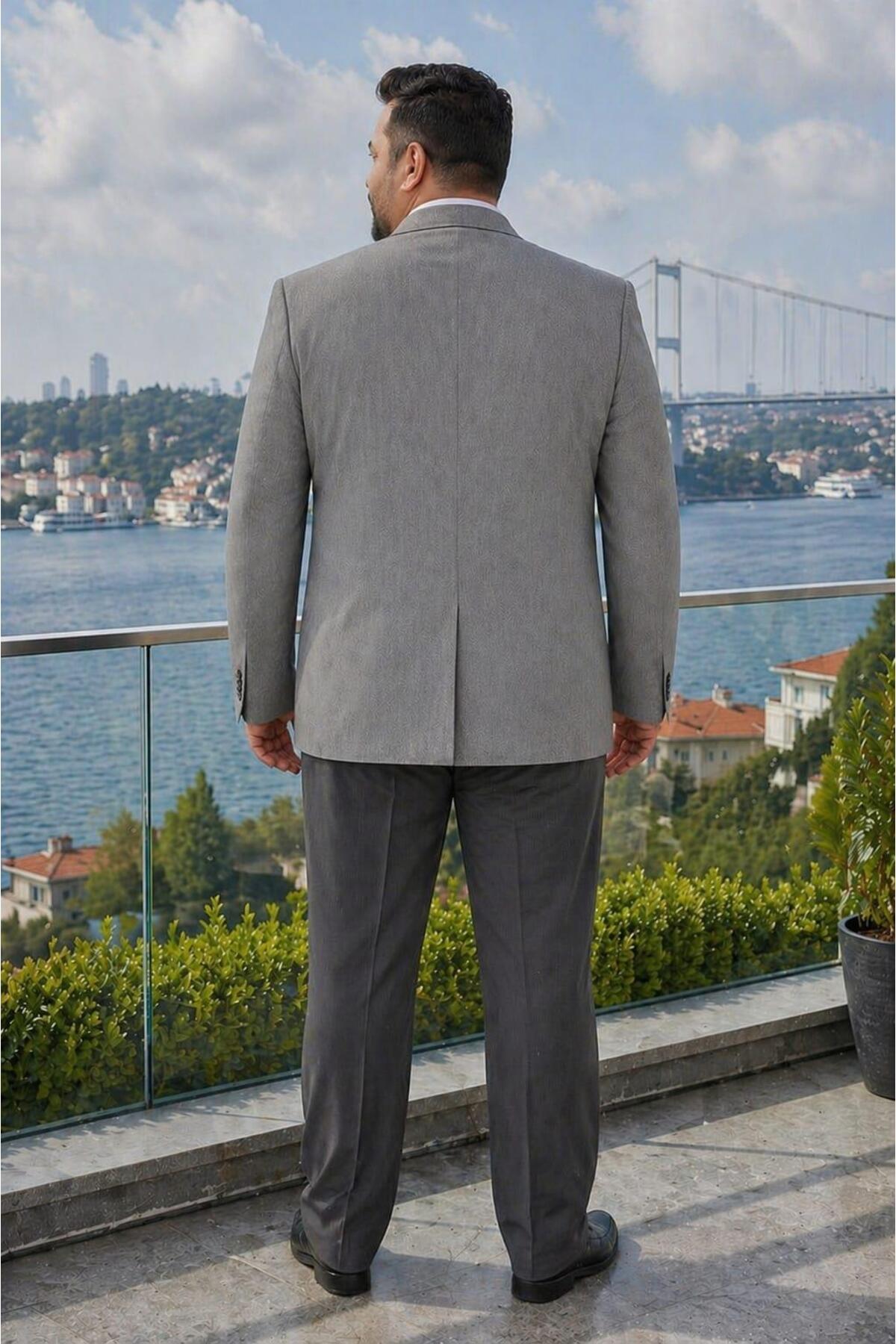 ALEXANDERGARDI Erkek Süper Battal Beden Ceket görsel 2
