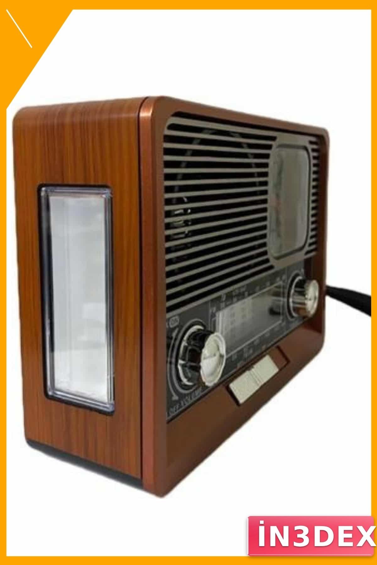 Taşınabilir Bluetooth Hoparlörlü Vintage Radyo Nostaljik Tasarım