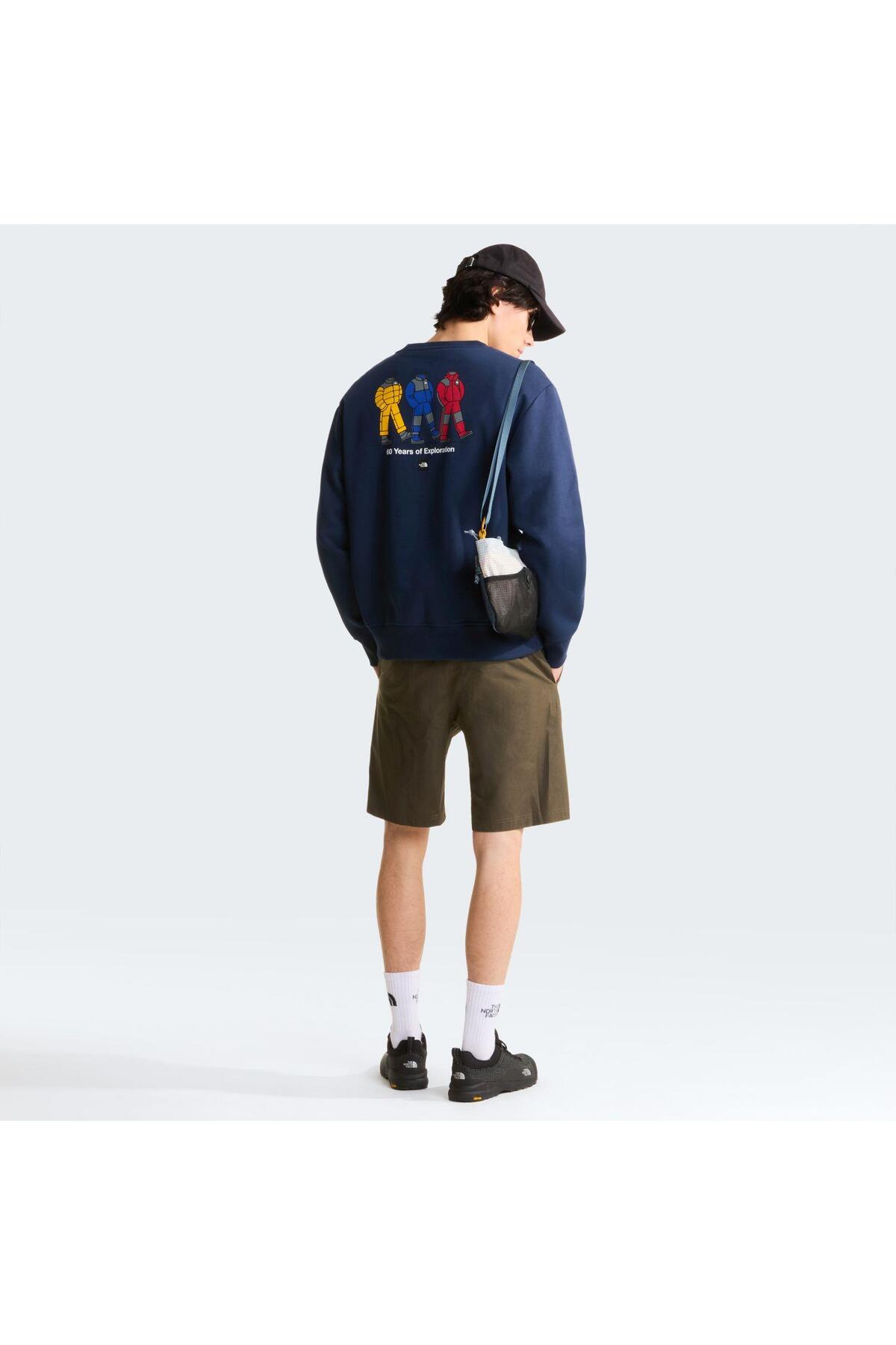 THE NORTH FACE U TNF CELEBRATION RELAXED CREW-GRAPHIC Erkek Sweatshirt NF0A8GAT8K21 Lacivert-L görsel 2