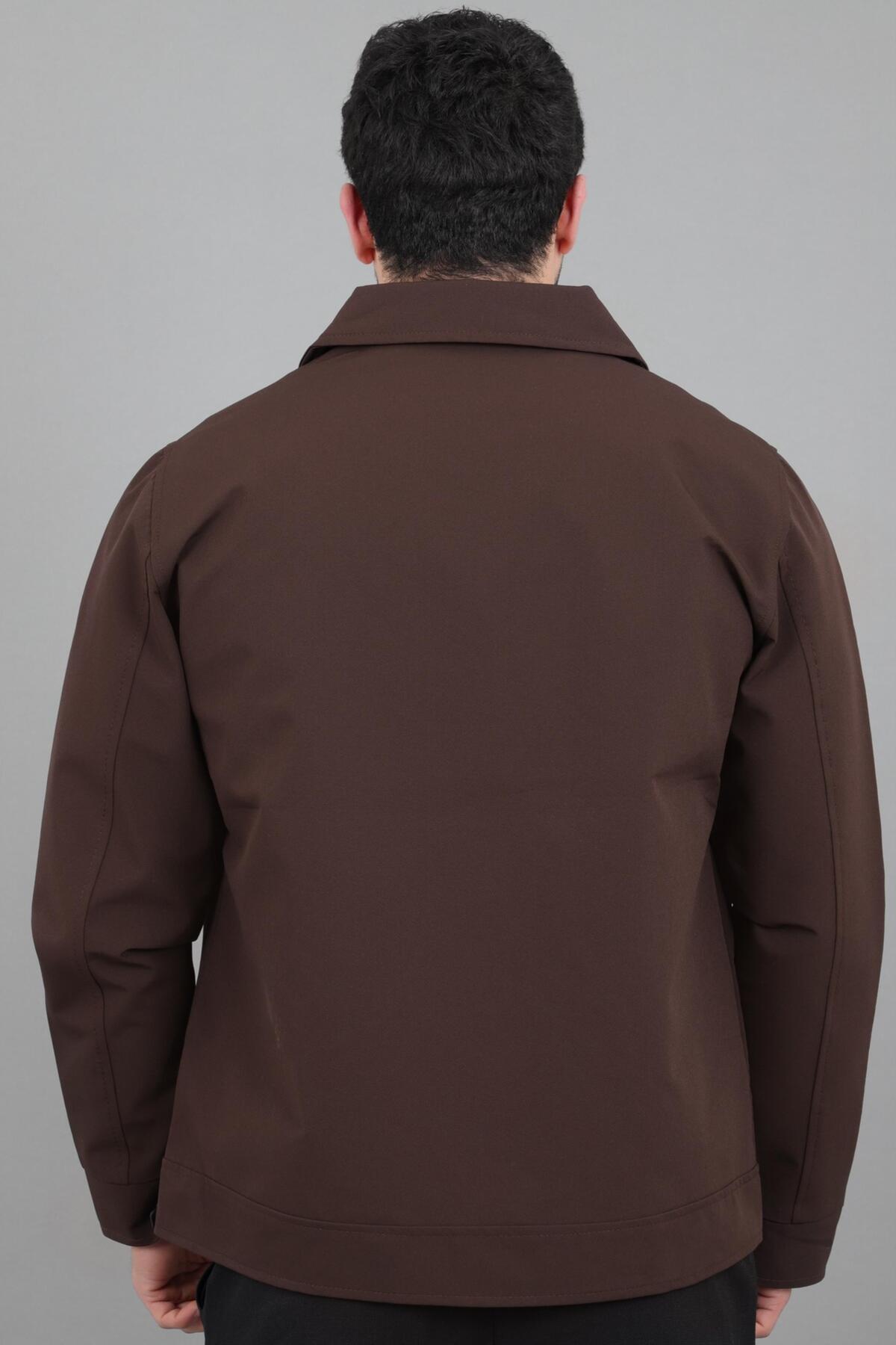 Stilkombin Yakalı Fermuarlı Mevsimlik Mont PLDP 3033_60390 görsel 7