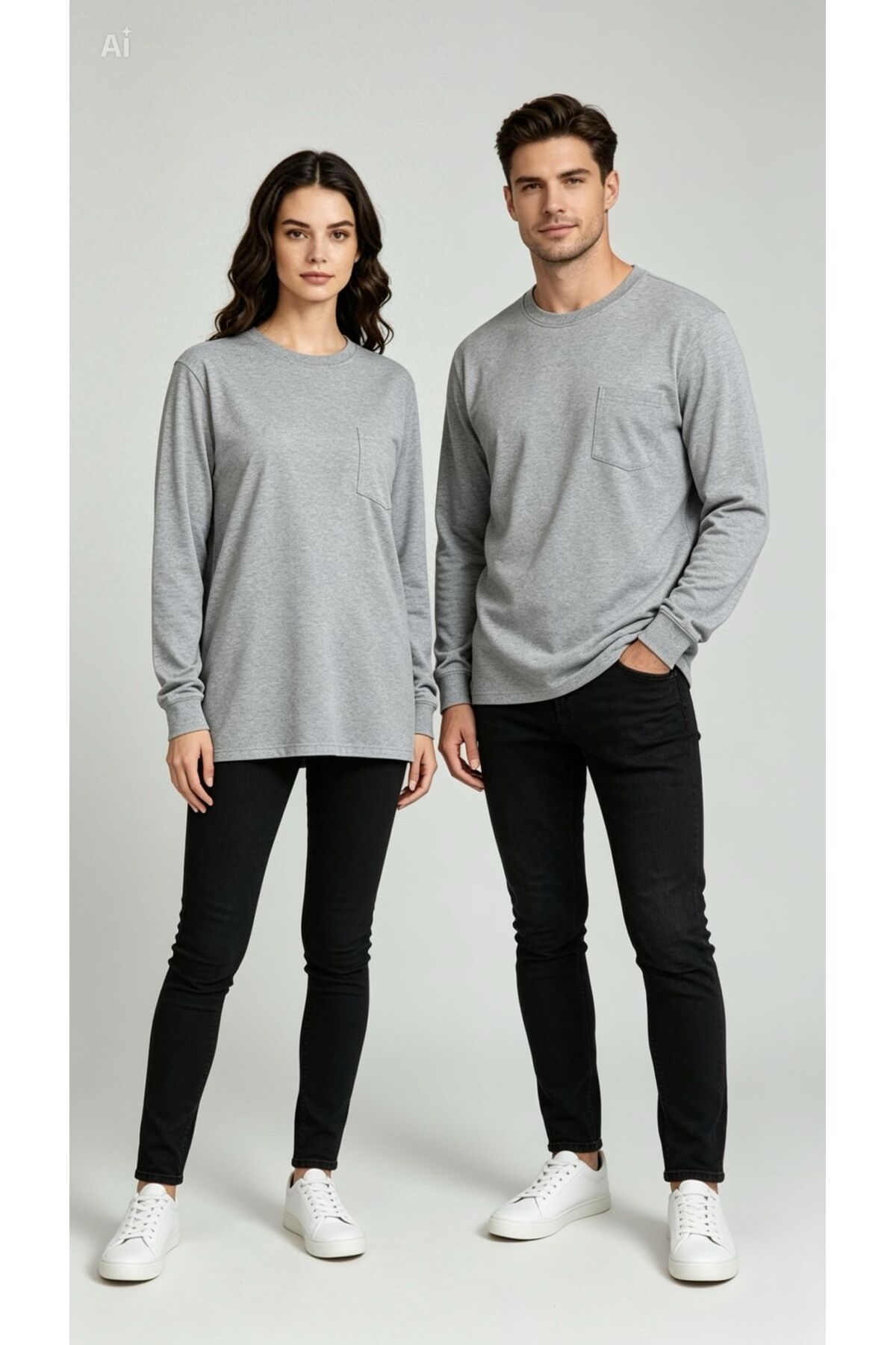 Crew Neck Long Sleeve Combed Cotton Summer