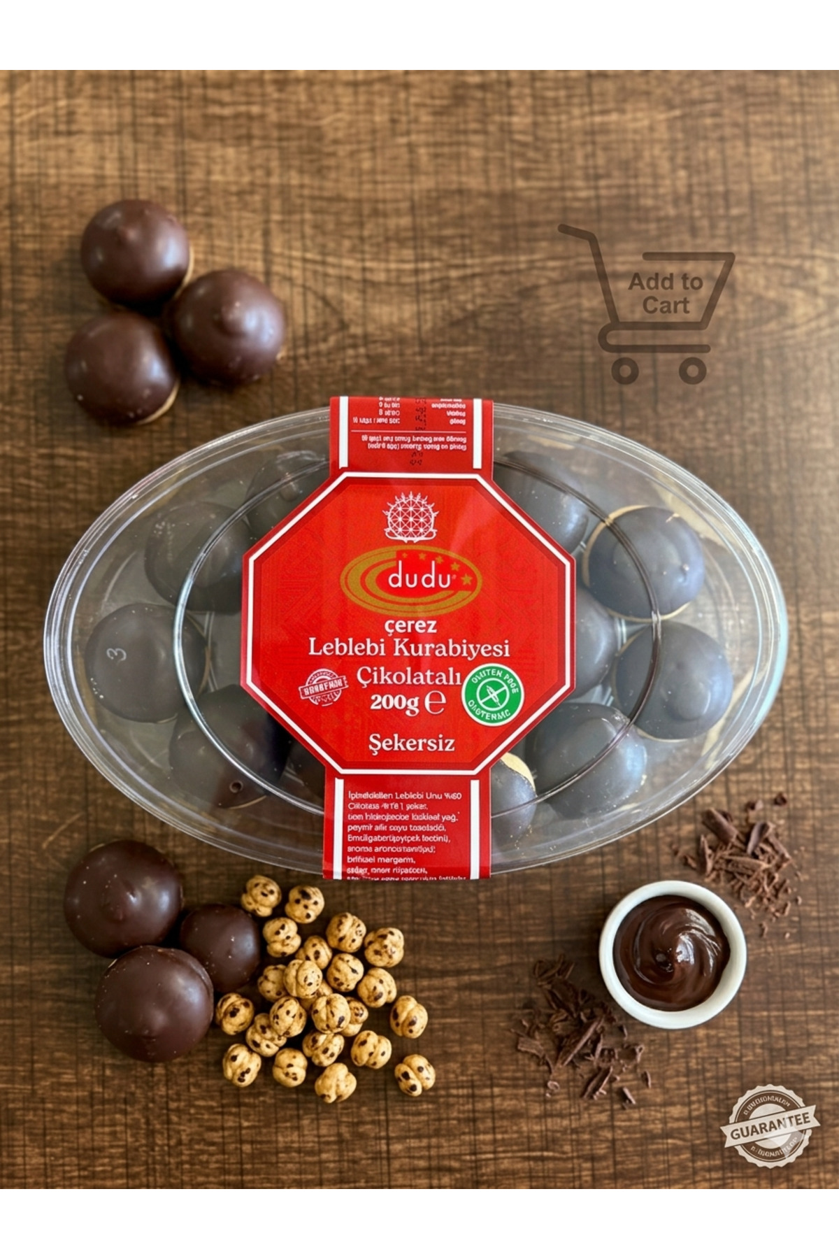 dudu çerez Çikolata Kaplı Leblebi Kurabiyesi 200 Gr - Fiyatı