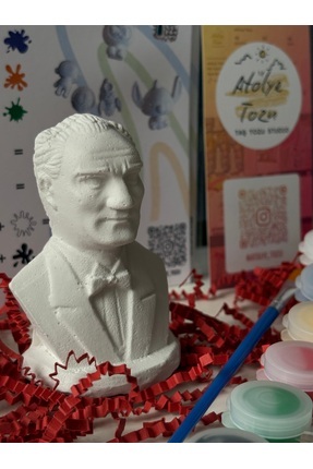 Atölye Tozu 19 Mayıs Özel Atatürk Büstü Boyama Seti | Taş Tozu Hobi Seti | Ço...
