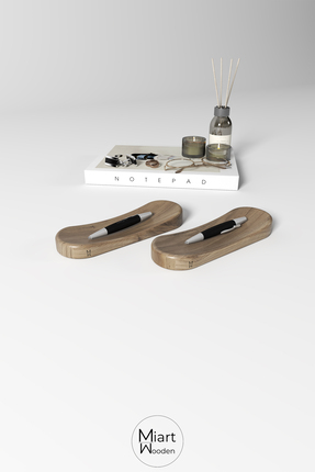 Miart Wooden Hello Pen My Best Friend - Masif Meşe Tasarım Kalemlik, Masa Üst...