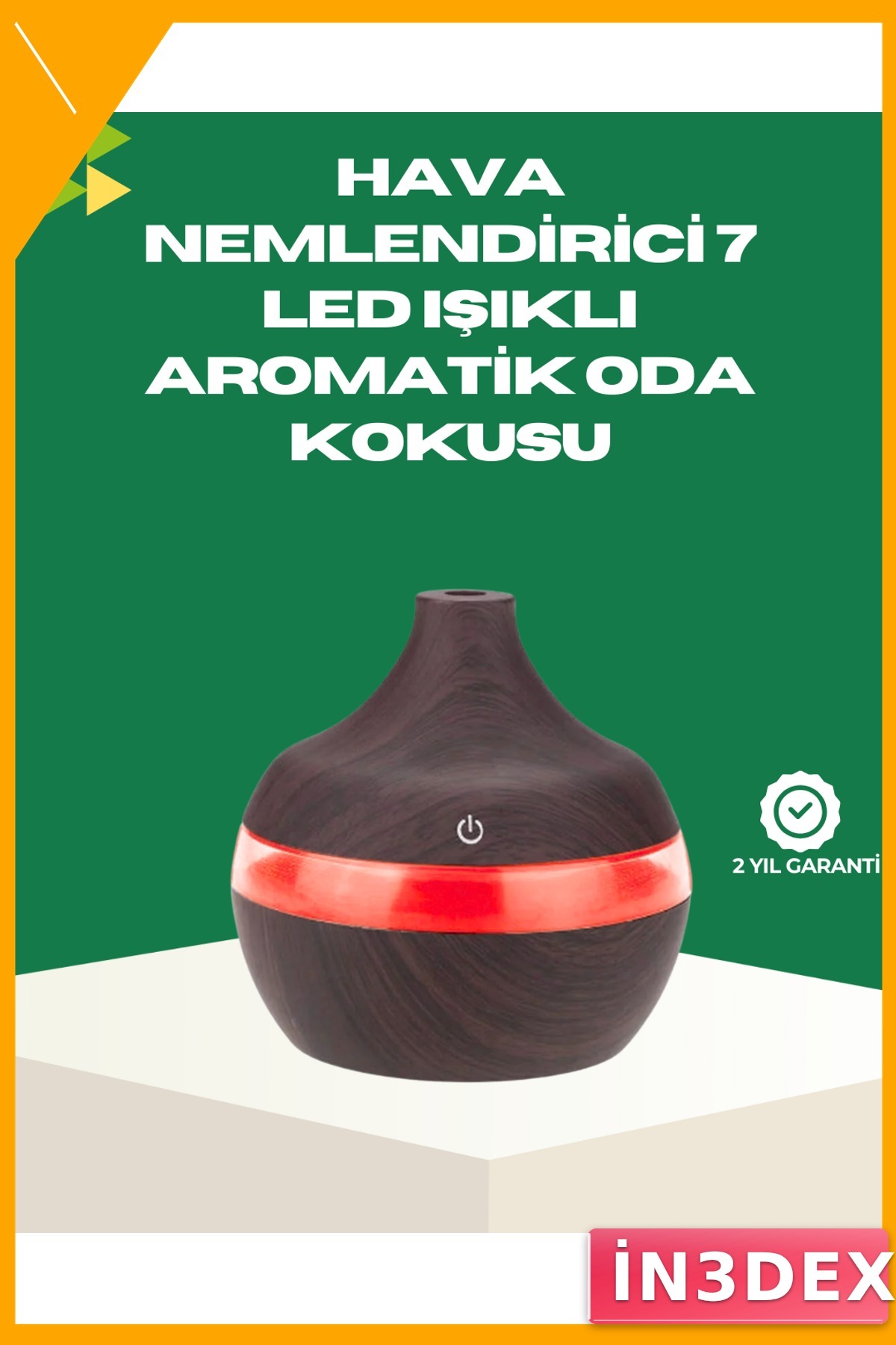 Ultrasonik Prizli Hava Nemlendirici 300ml Sessiz Aroma Difüzör