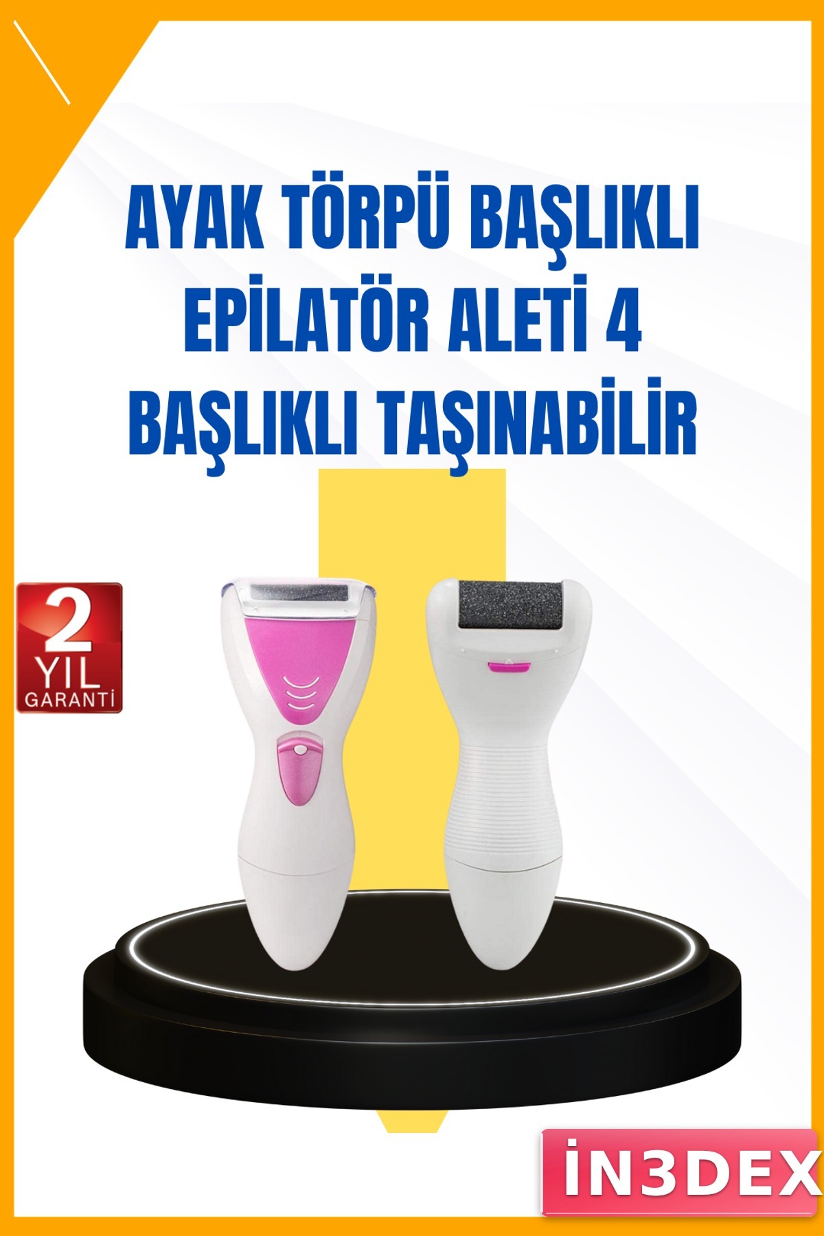 4 Başlıklı Şarjlı Epilatör Tüy Temizleme ve Cilt Bakım Cihazı