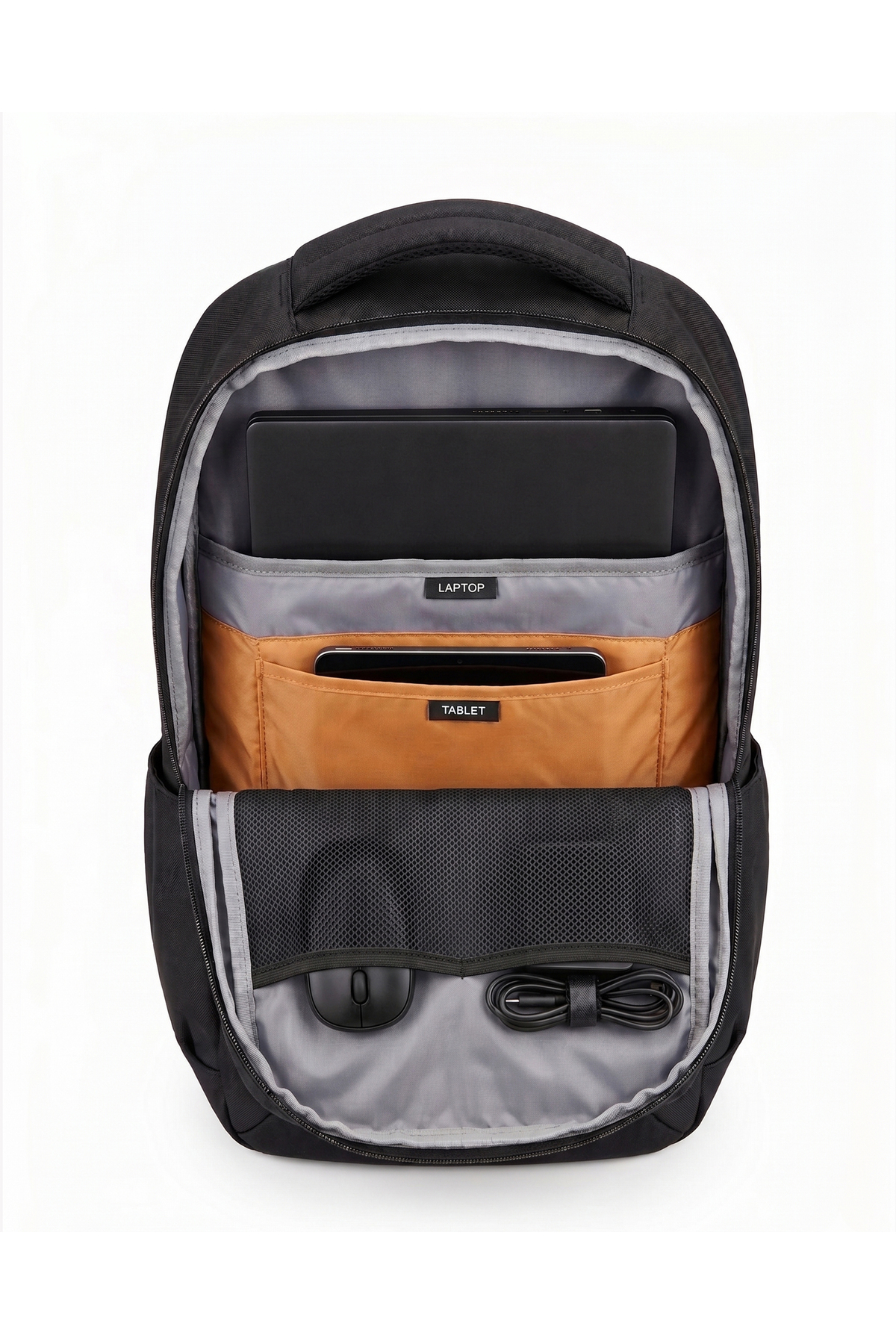 Alone Laptop Bölmeli Siyah Sırt Çantası 48x32x13 cm, Günlük, Üniversite, İş ve Seyahat İçin Unisex Sırt Çantası 1335 görsel 5