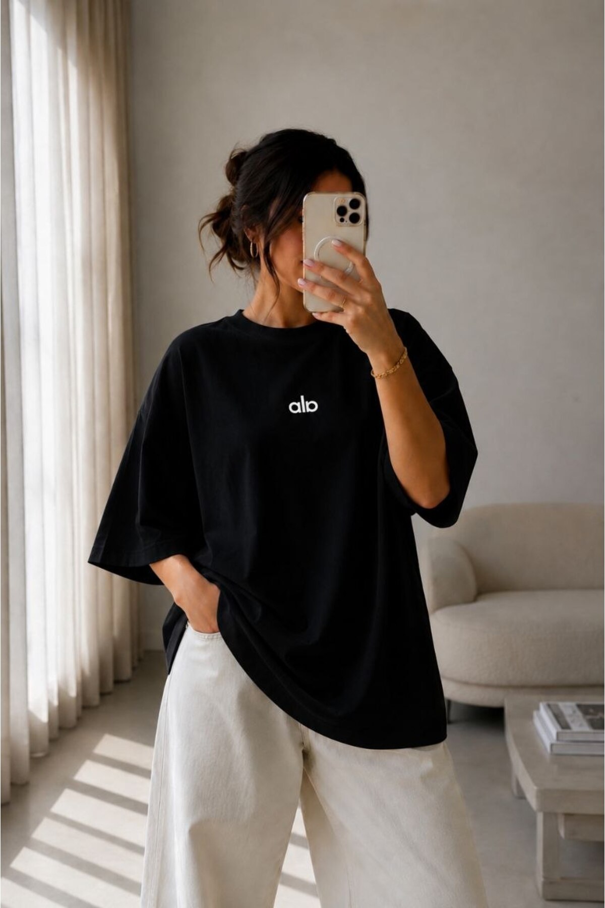 ELAN WEAR Women's Oversize Printed T-Shirt 100% Cotton |   Comfortable Fit Sh...