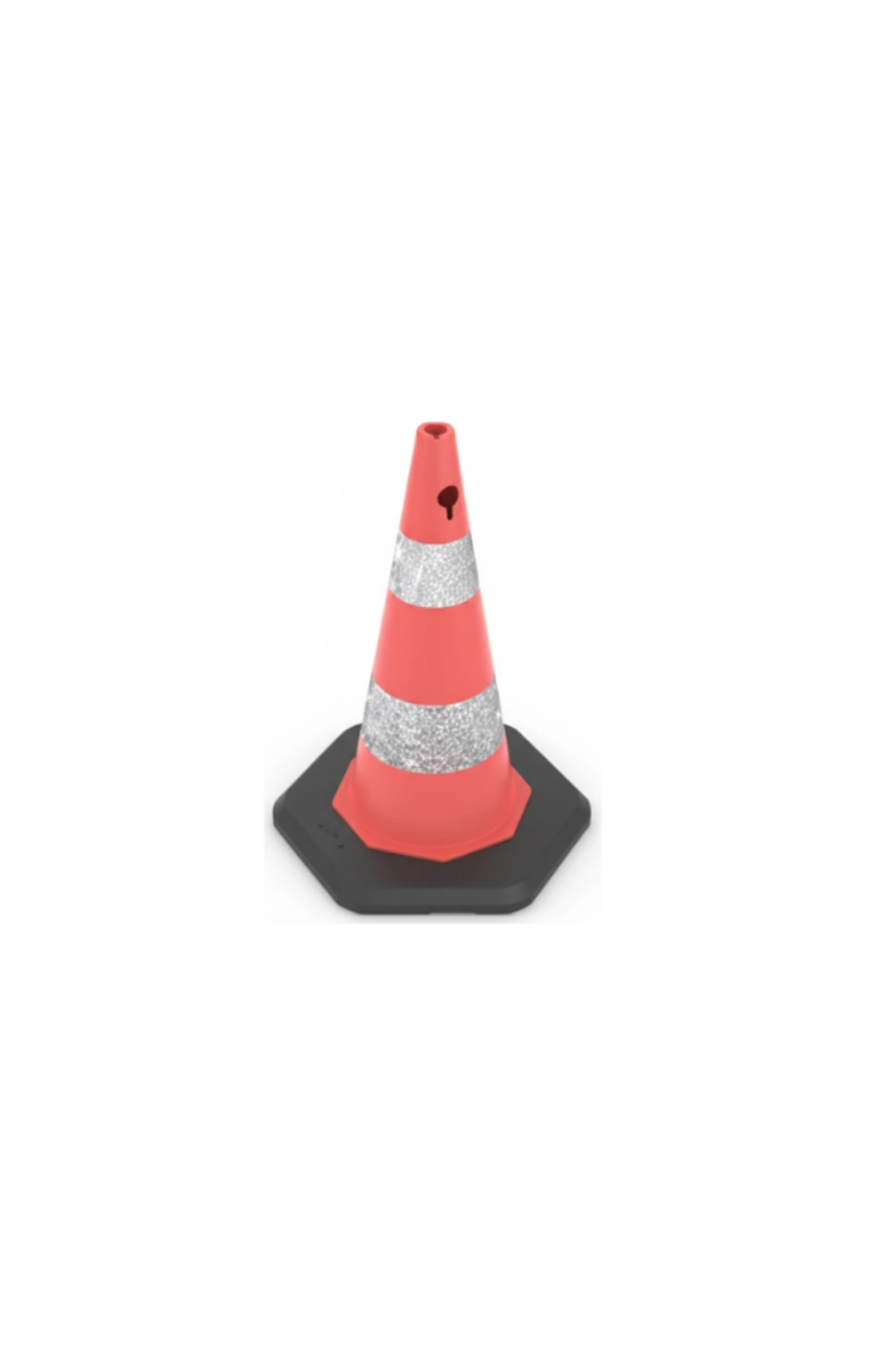 75 cm PVC Trafik Konisi | Ağırlıklı – Çift Reflektifli