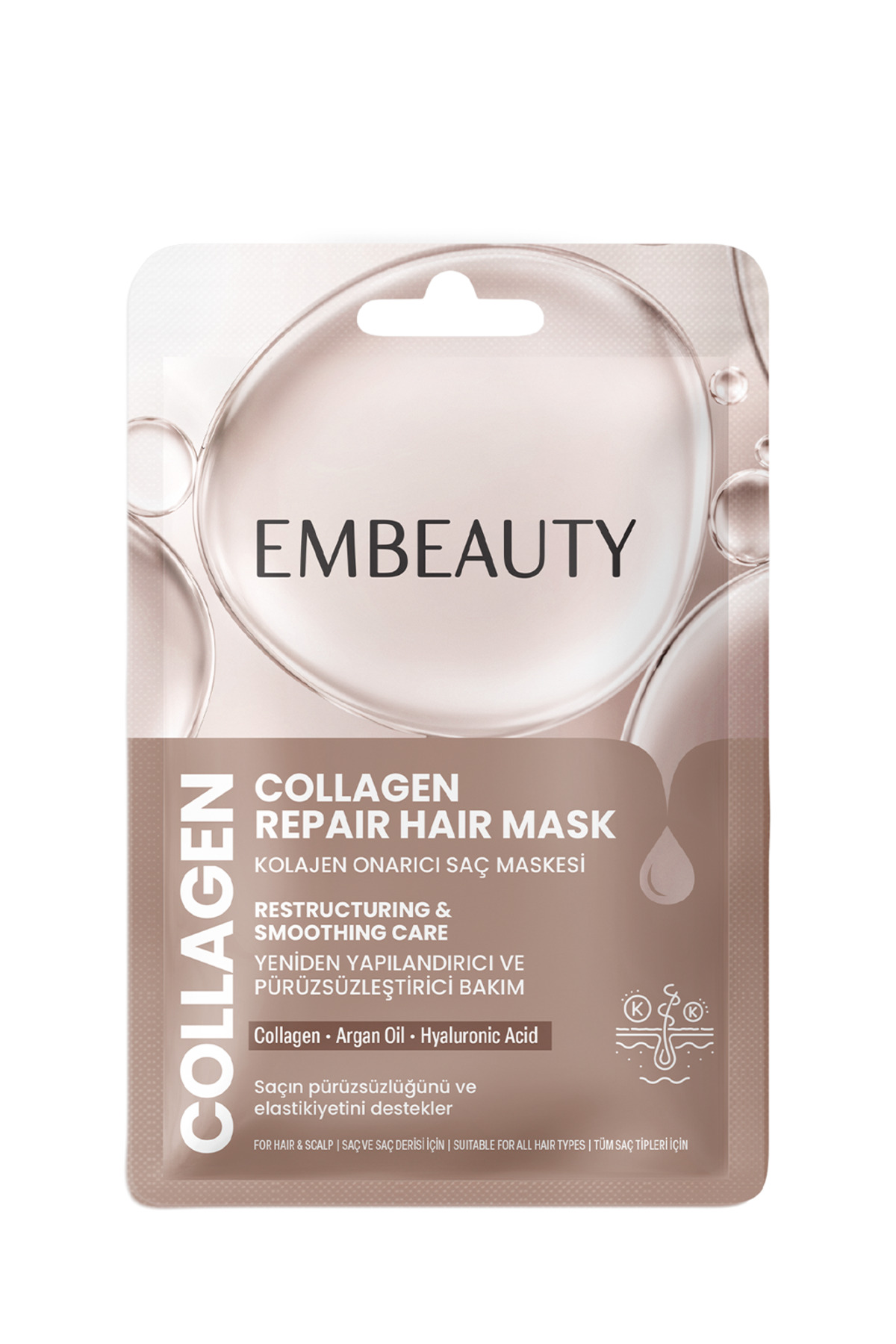 Collagen Hair Mask Pürüzsüzleştirici & Onarıcı Bakım 30 ML — CR-M001 — تصویر 7 از 7