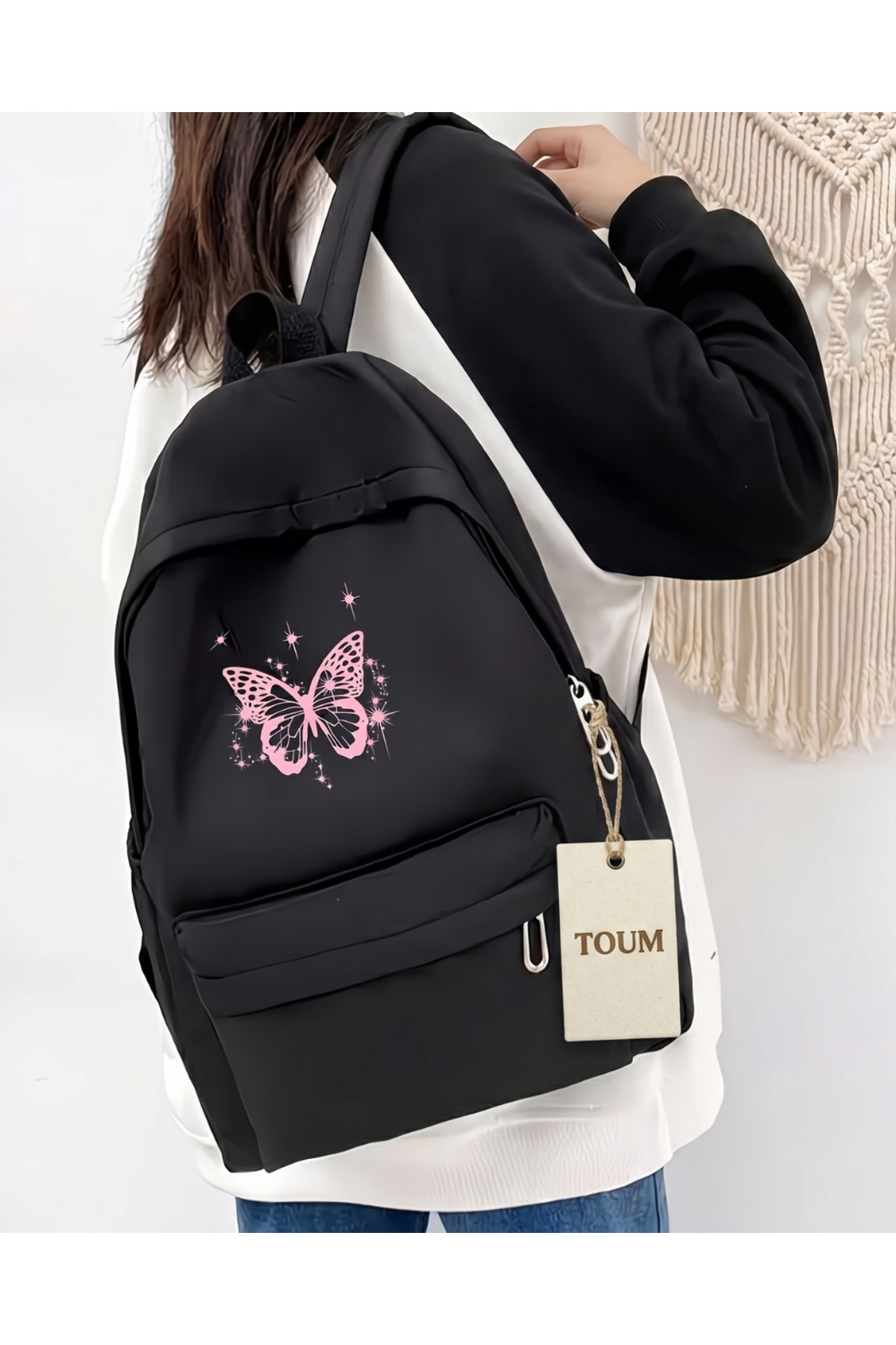 Toum Butterfly Baskılı Okul, Dershane, Kurs Sırt Çantası