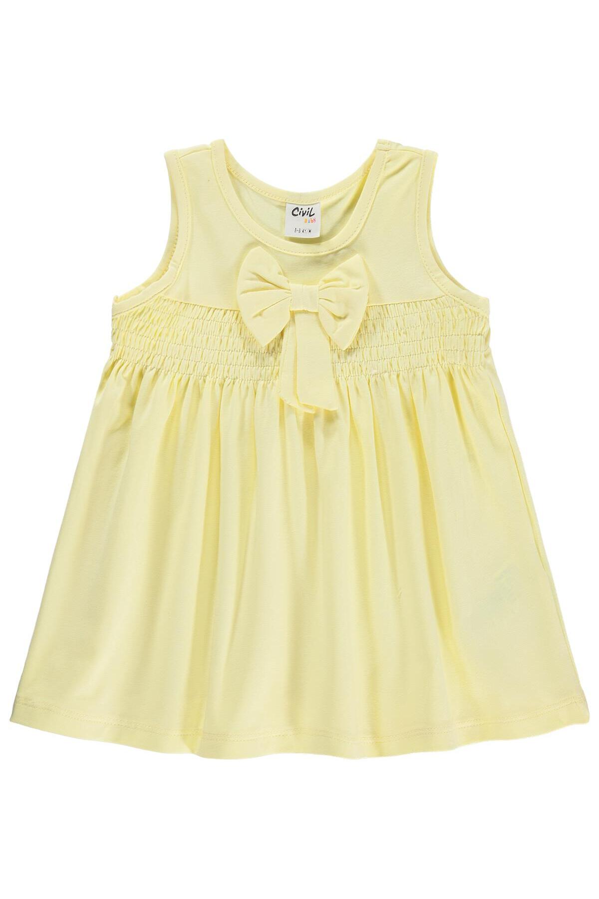Civil Baby Gipe - Kurdelalı 6-18 Ay Elbise - Sarı