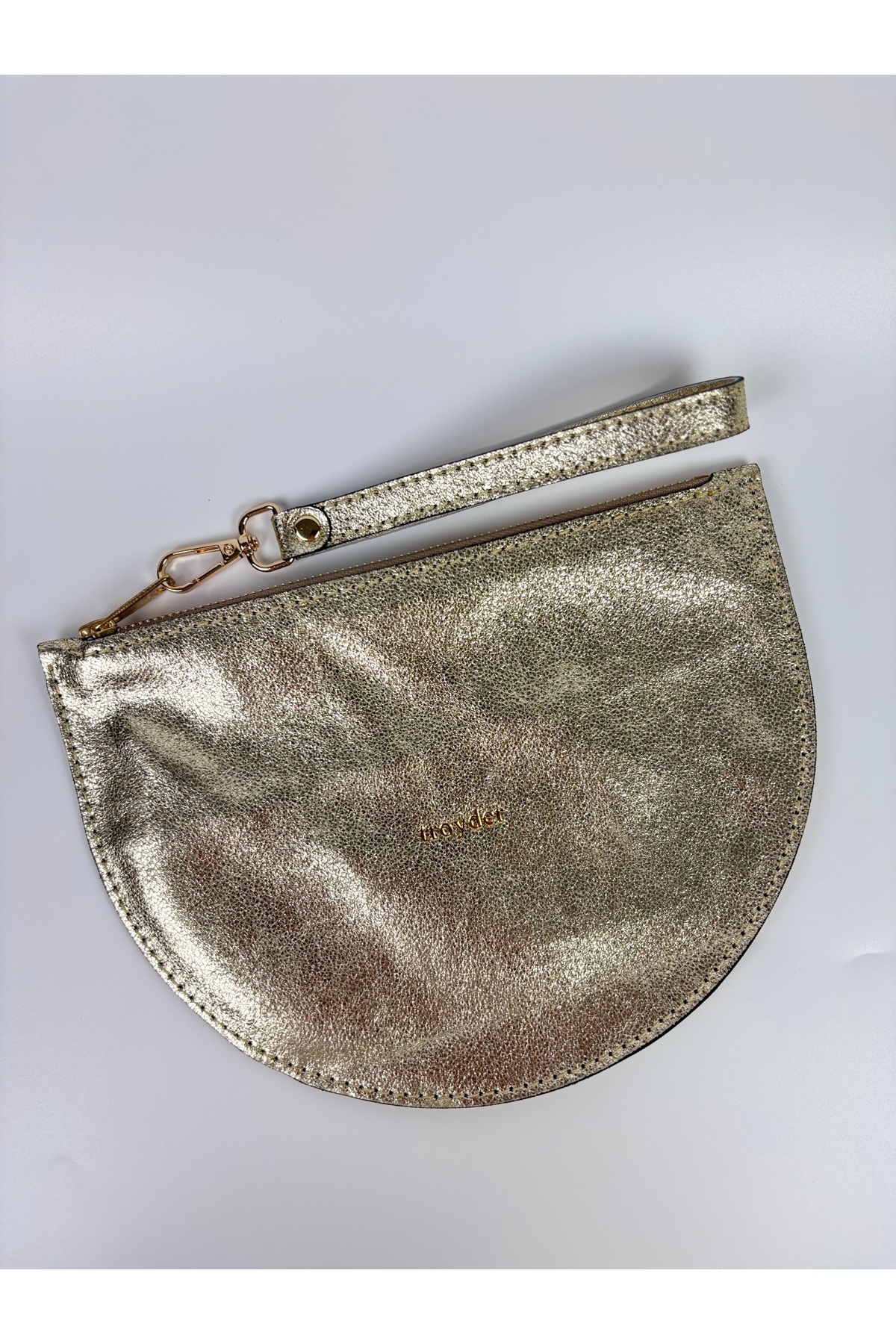 TROYDER Hakiki Deri Clutch/Portföy Çanta Parlak