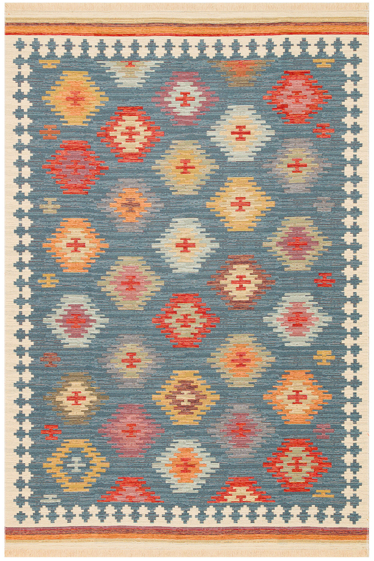 Beykoz Colorful Original Design Thin Washing Double Sided Decorative Balcony Kitchen Summer Chenille Rug