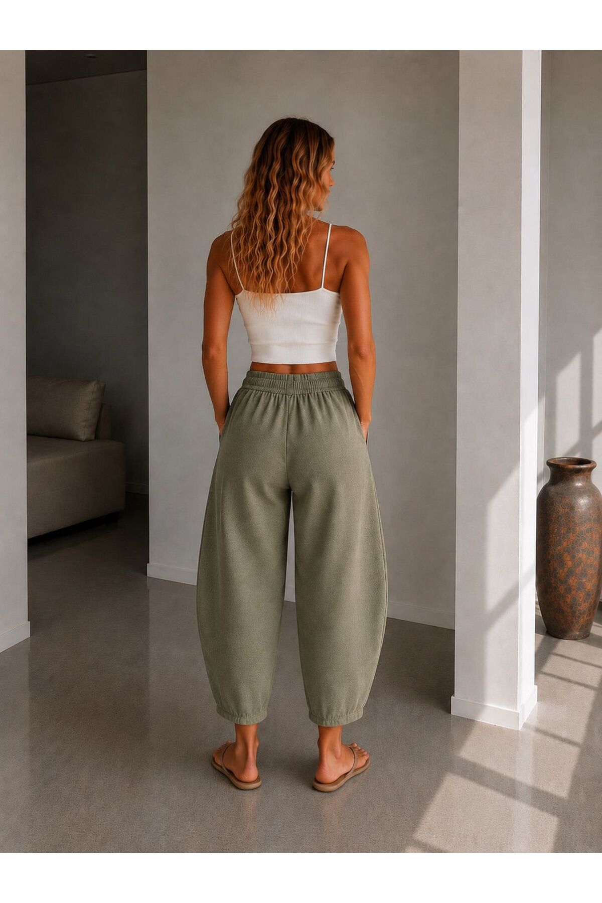 Die&More  Kadın Balon Kesim Cepli Gabardin Pantolon - Görsel 4