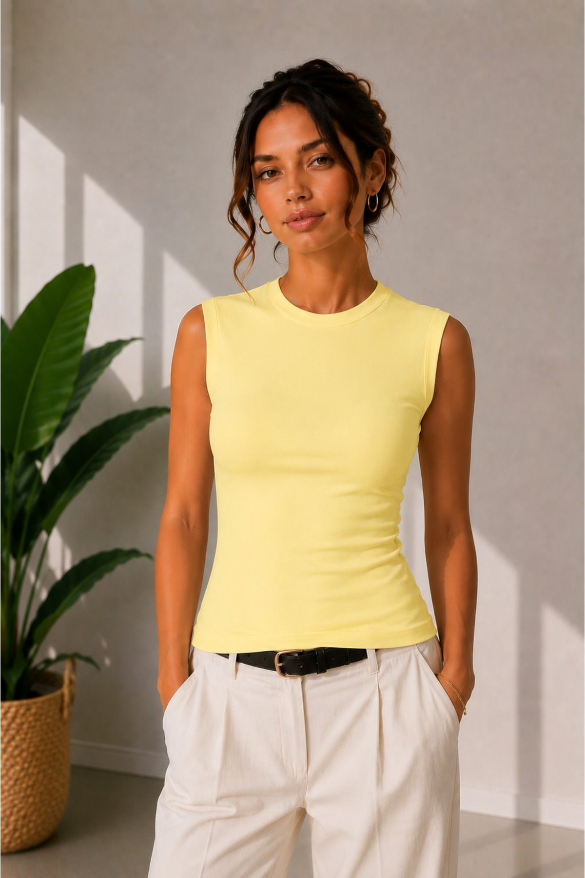 Women 'S cycling neck sleeveless T-shirt