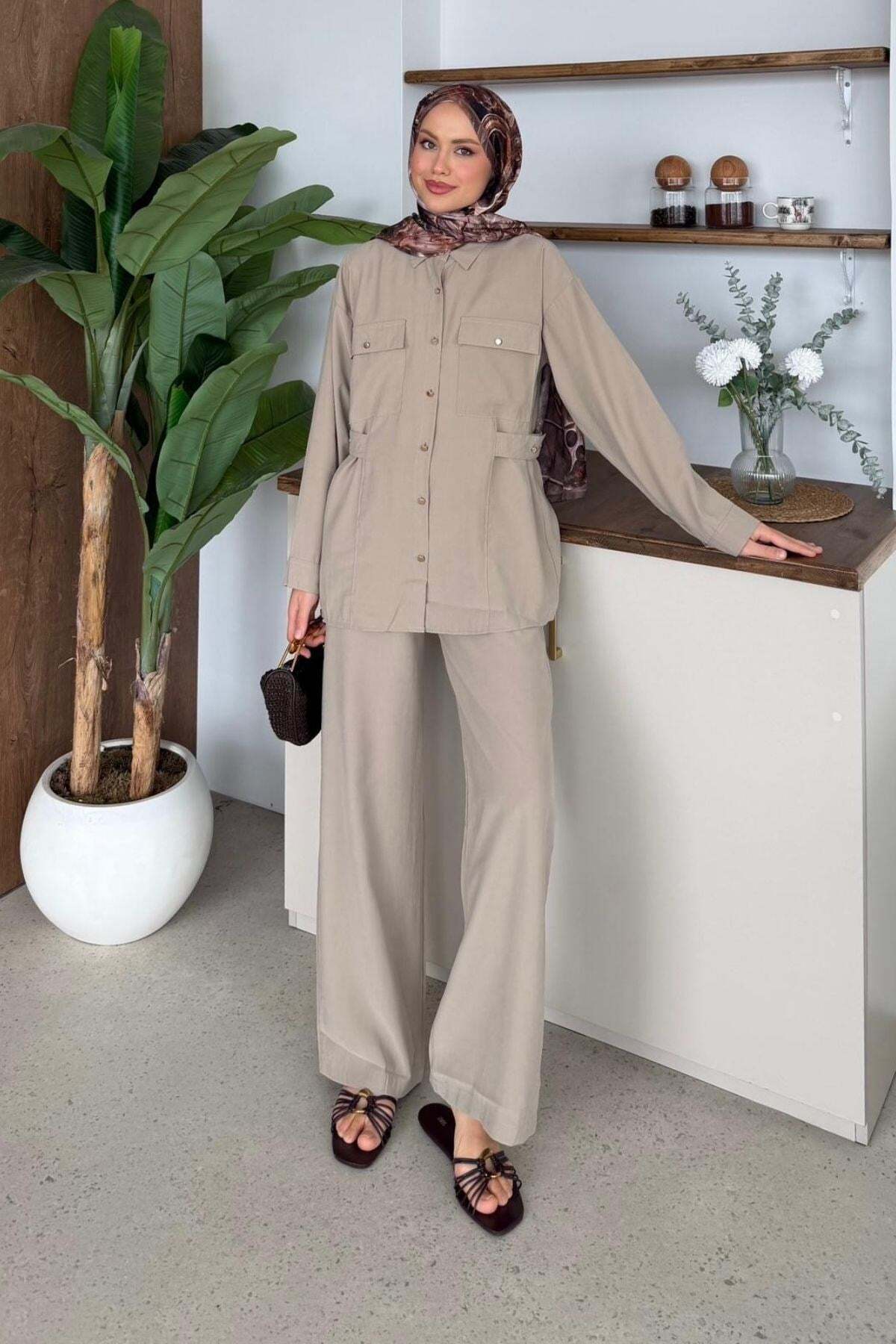 Hazamoda Trip Epaulette Suit Beige