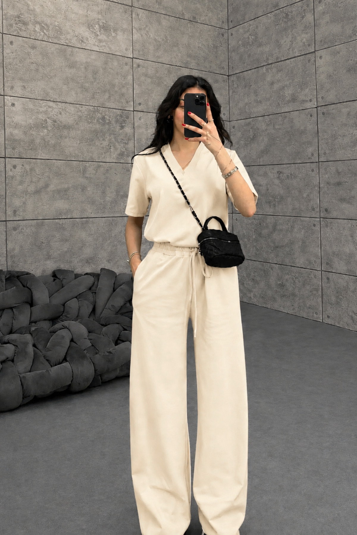 Women's Shabby Two Piece Set Casual Casual Stylish Outfit V-Neck Tracksuit