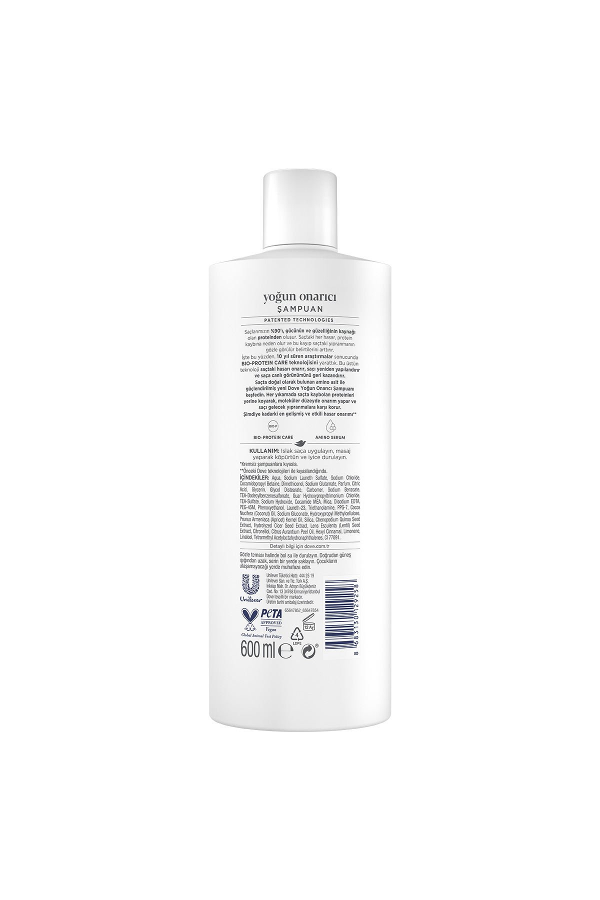 Şampuan Amino Serum Yoğun Onarıcı 600 ml x4 — SET.UNİ.11200 — تصویر 9 از 9
