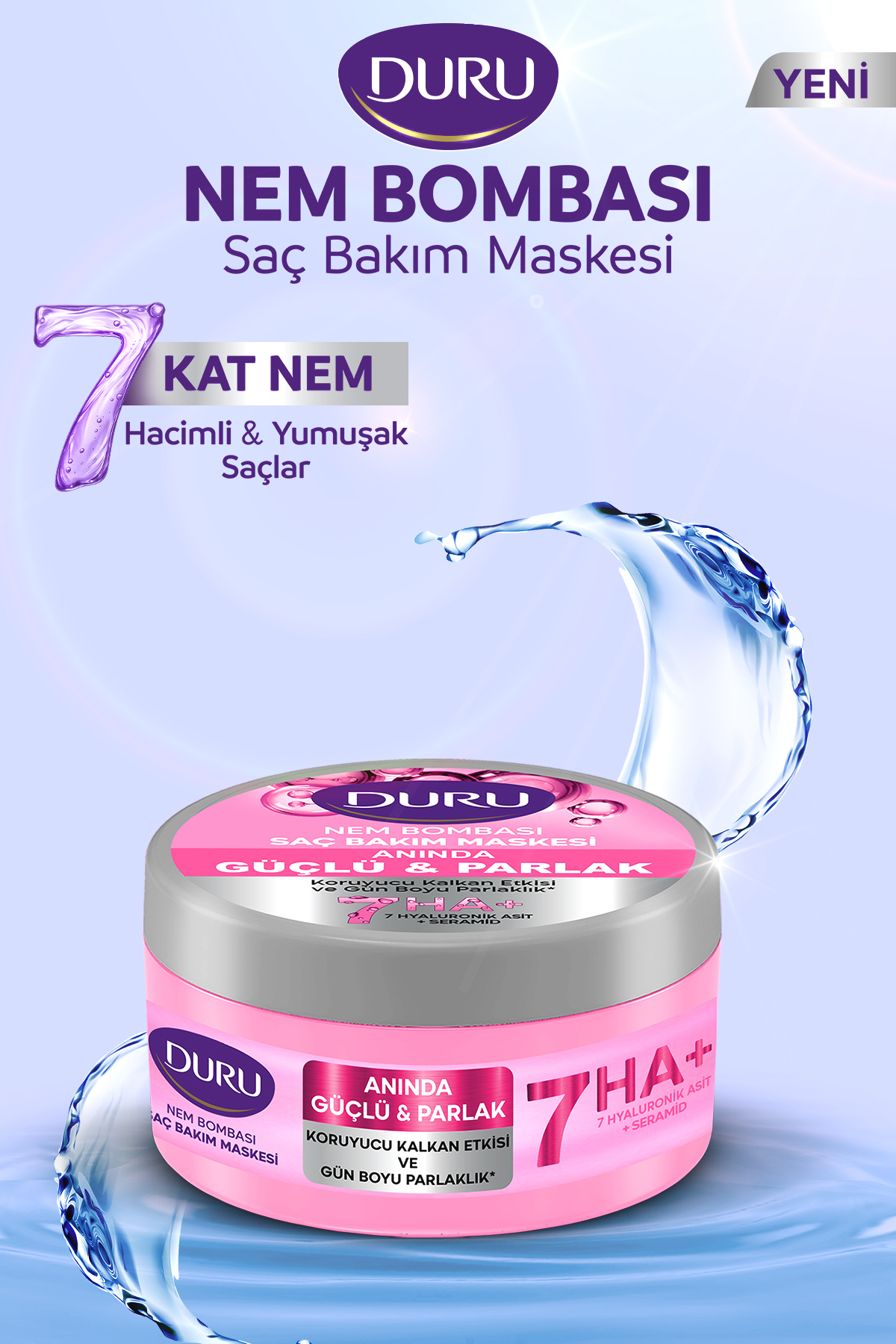 Nem Bombası 7’li Hyaluronik Asit Kompleksi Yoğun Nemlendirici Saç Maskesi Güçlü Parlak 200 ML — 8690506569730 — تصویر 4 از 5