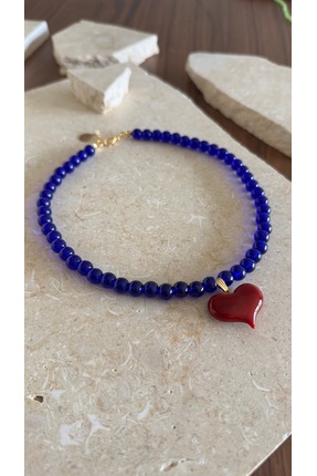 suayjewellery Maci orjinal cam kalp kolye
