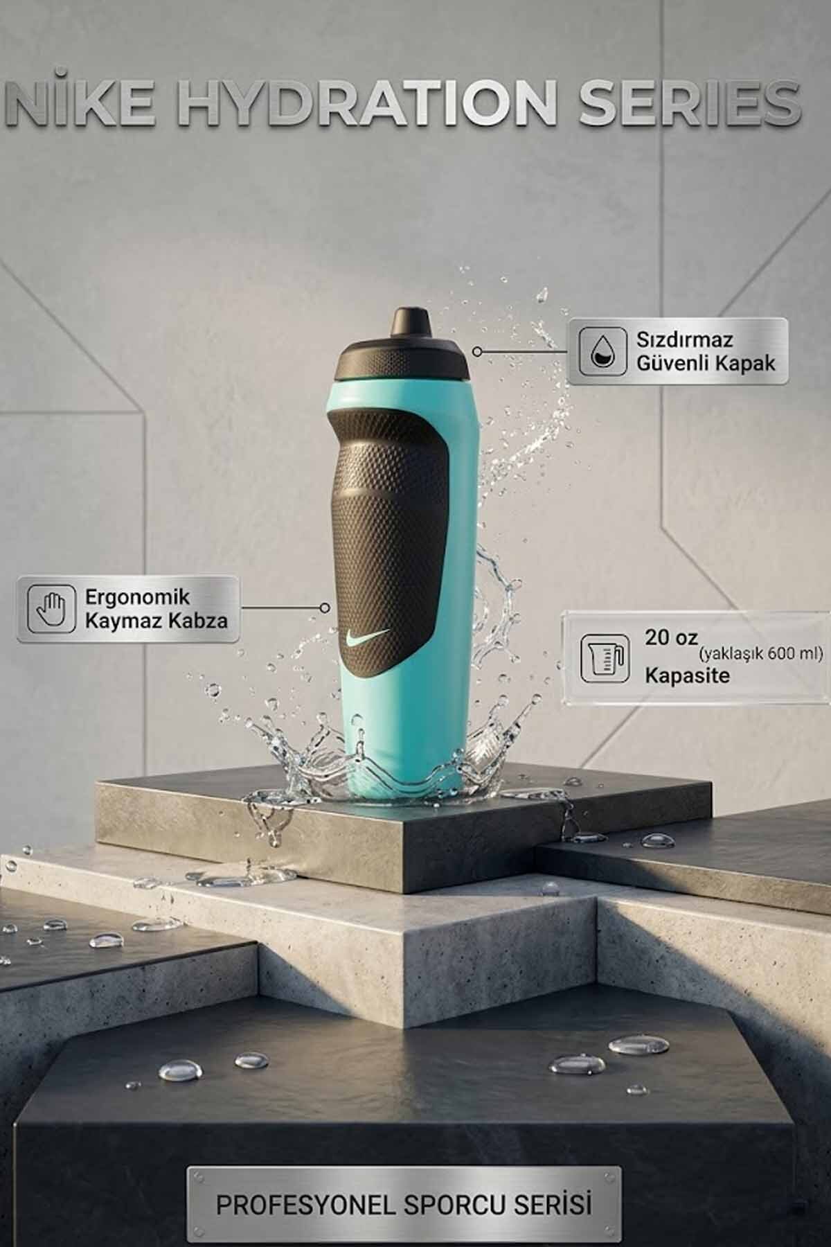 Nike HyperFuel Water Bottle 20 oz / 600 ml - Sızdırmaz Ergonomik