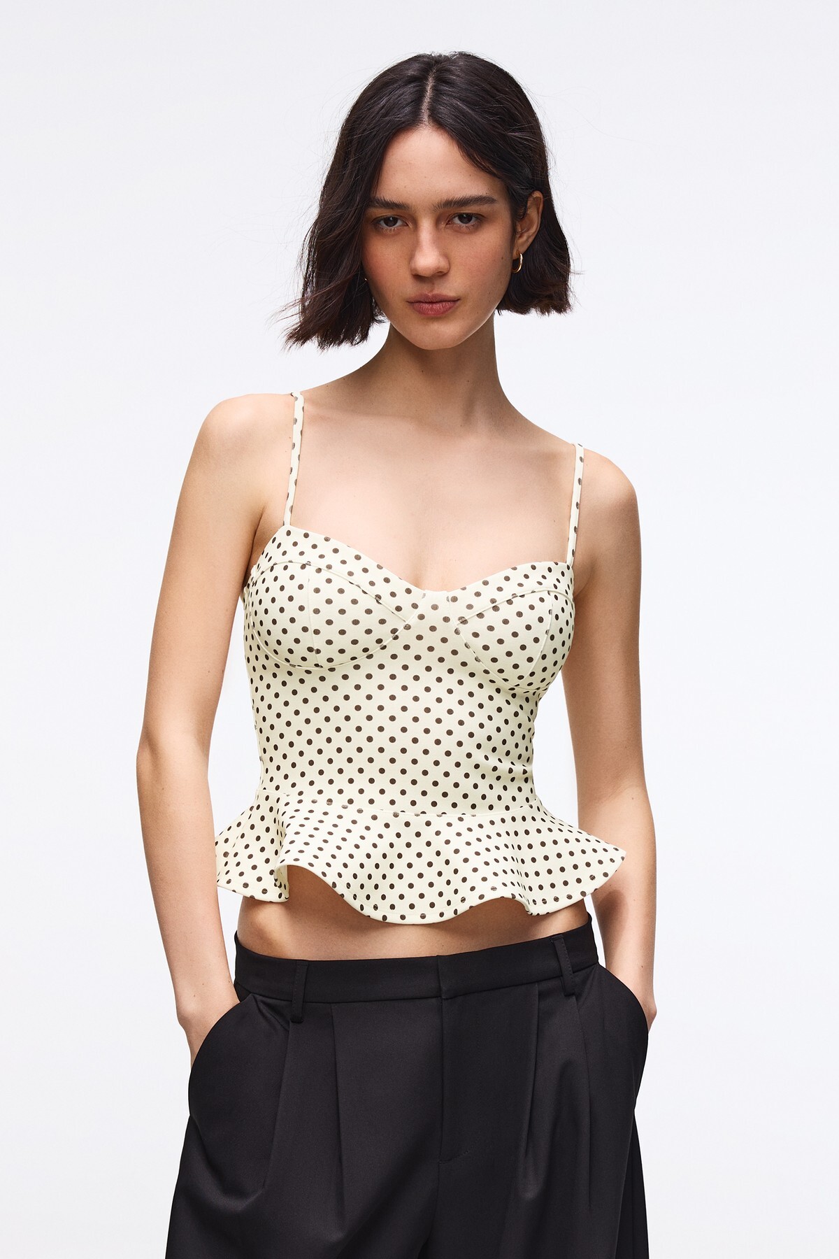 Peplum corset top