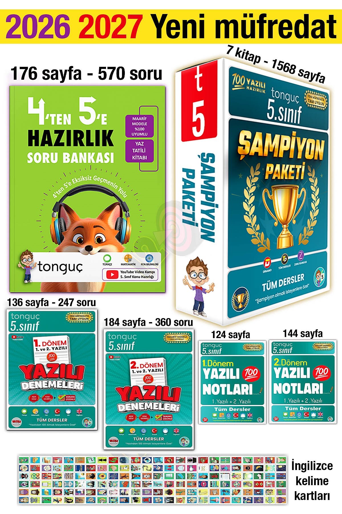 Tonguç Yayınları 4'ten 5'e Hazırlık Kitabı 2026 Yaz Tatili 2027