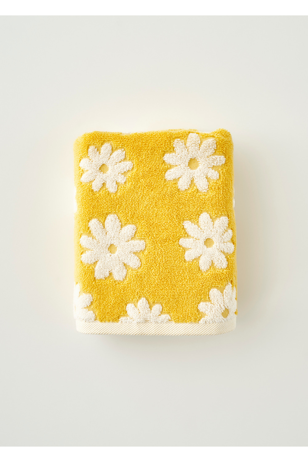 Bella Maison %100 Pamuk Daisy Jakarlı El Havlusu Sarı (30x50 cm)
