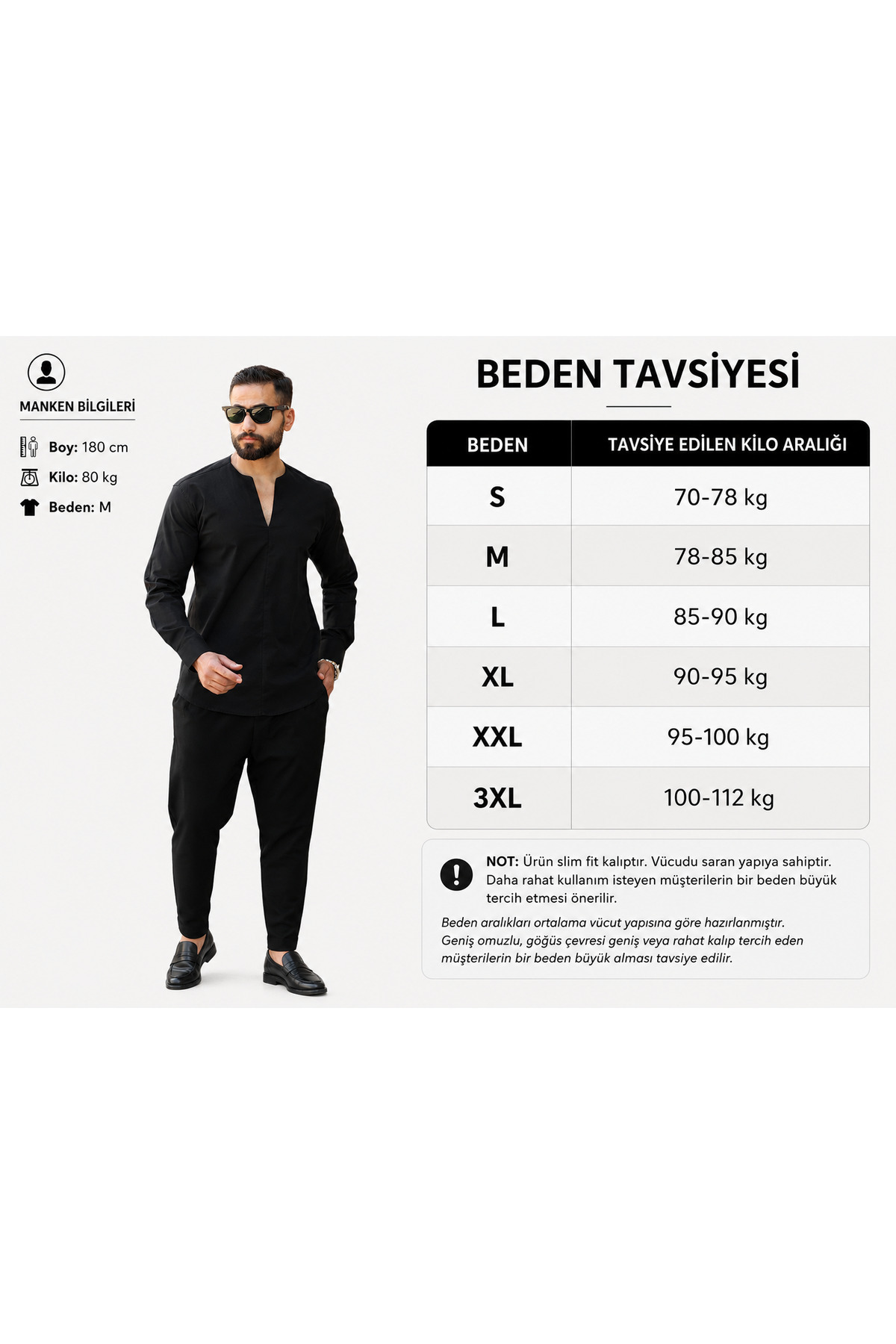 BAYIM Erkek V Kesim Hakim Yaka Slim Fit Sade Tasarım Uzun Kollu Gömlek görsel 3