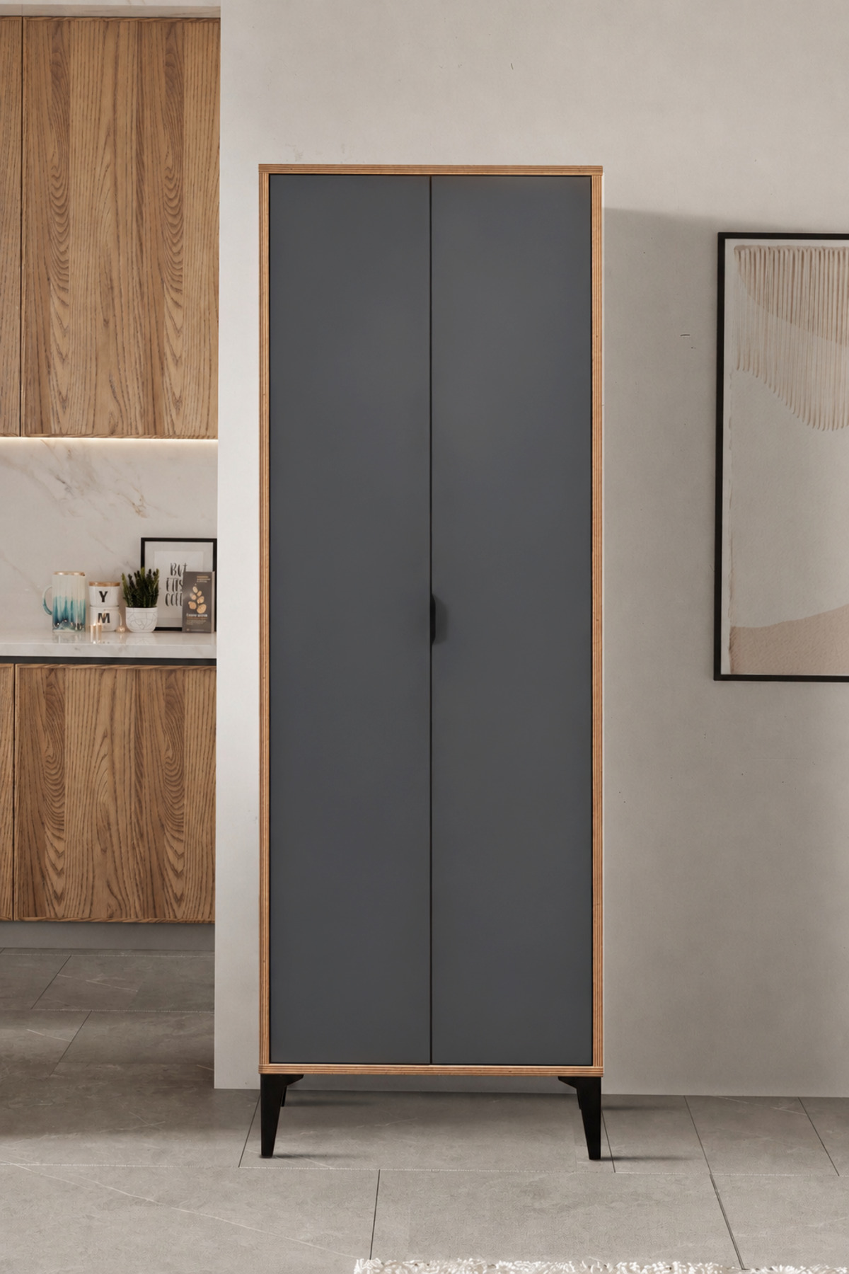 SARMOBİ Arden 2 Kapaklı Çok Amaçlı Mutfak/Kiler Dolabı 65x190x37