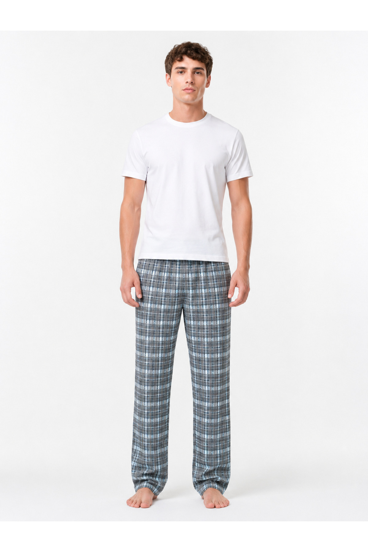 Sude HOMEWEAR Erkek Ekose Desenli Alt Pijama