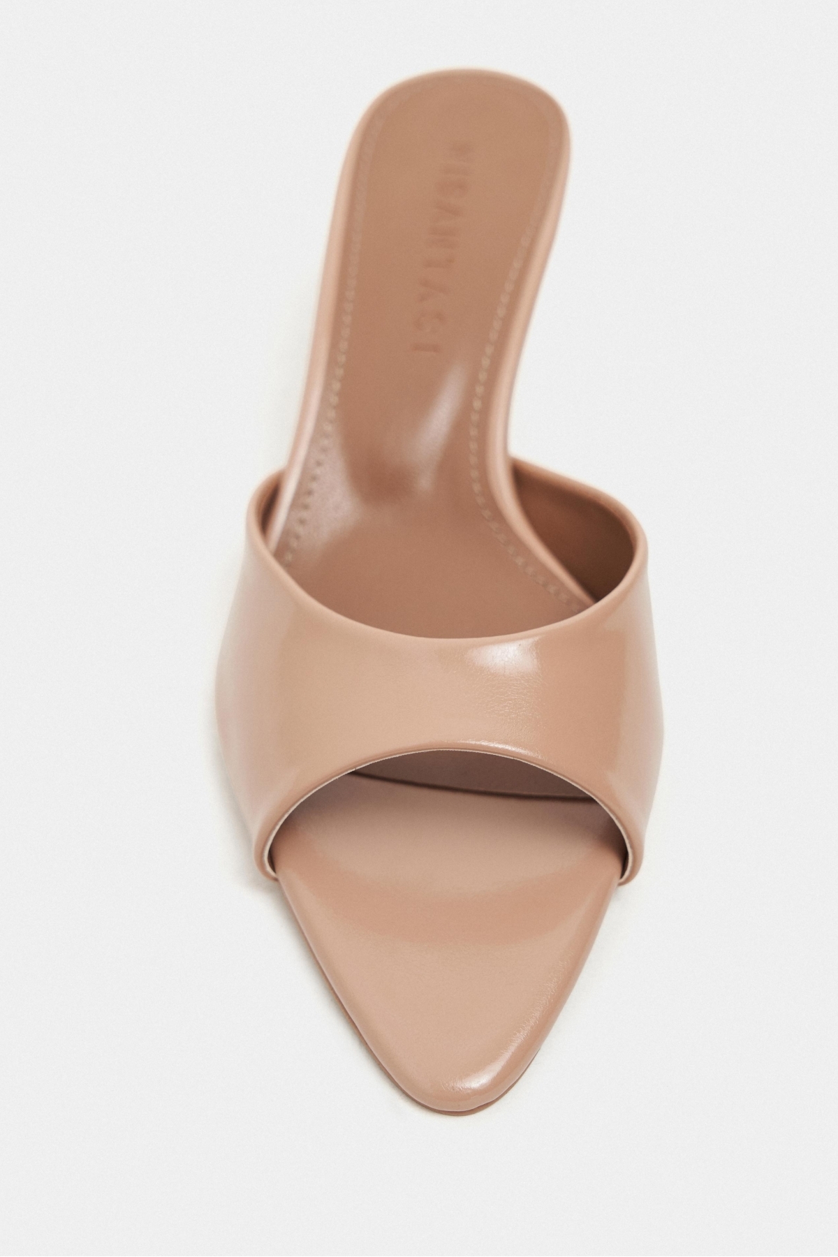 NİŞANTAŞI SHOES Promise Ten Rustik Desenli Sivri Burun Kadın İnce Topuklu Terlik görsel 6