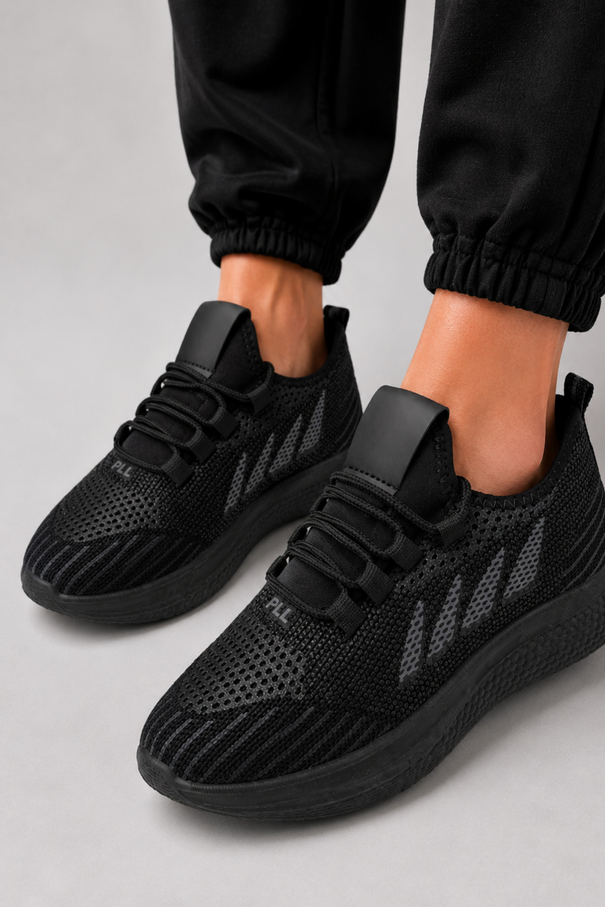 Encool Kadın Siyah Sneaker Spor Ayakkabı, Hafif ve Rahat Günlük Kullanım | Nefes Alabilen Fileli Yürüyüş Ayakkabısı görsel 5
