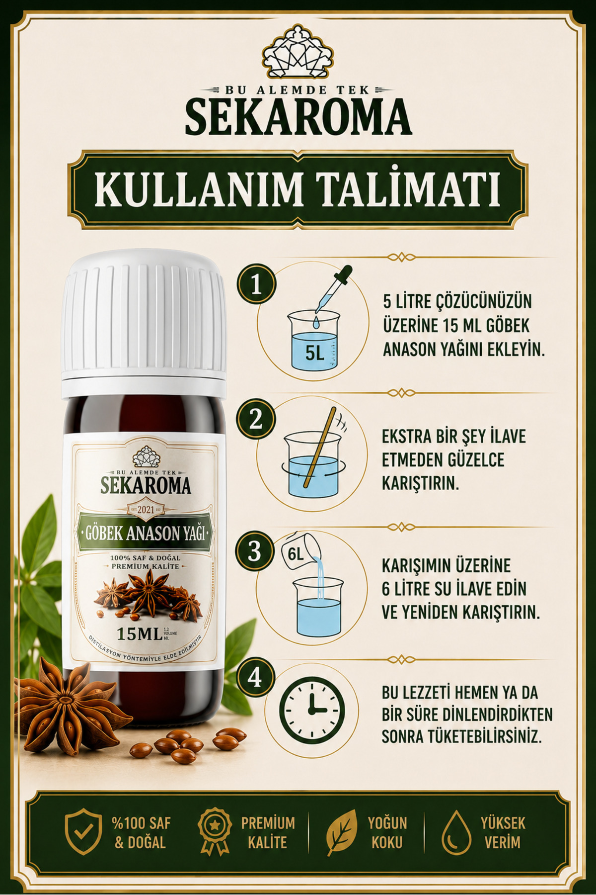 روغن ناف انیسون ۱۵ میلی‌لیتر (مناسب برای ۵ لیتر) — sekaromagobek15 — تصویر 4 از 6