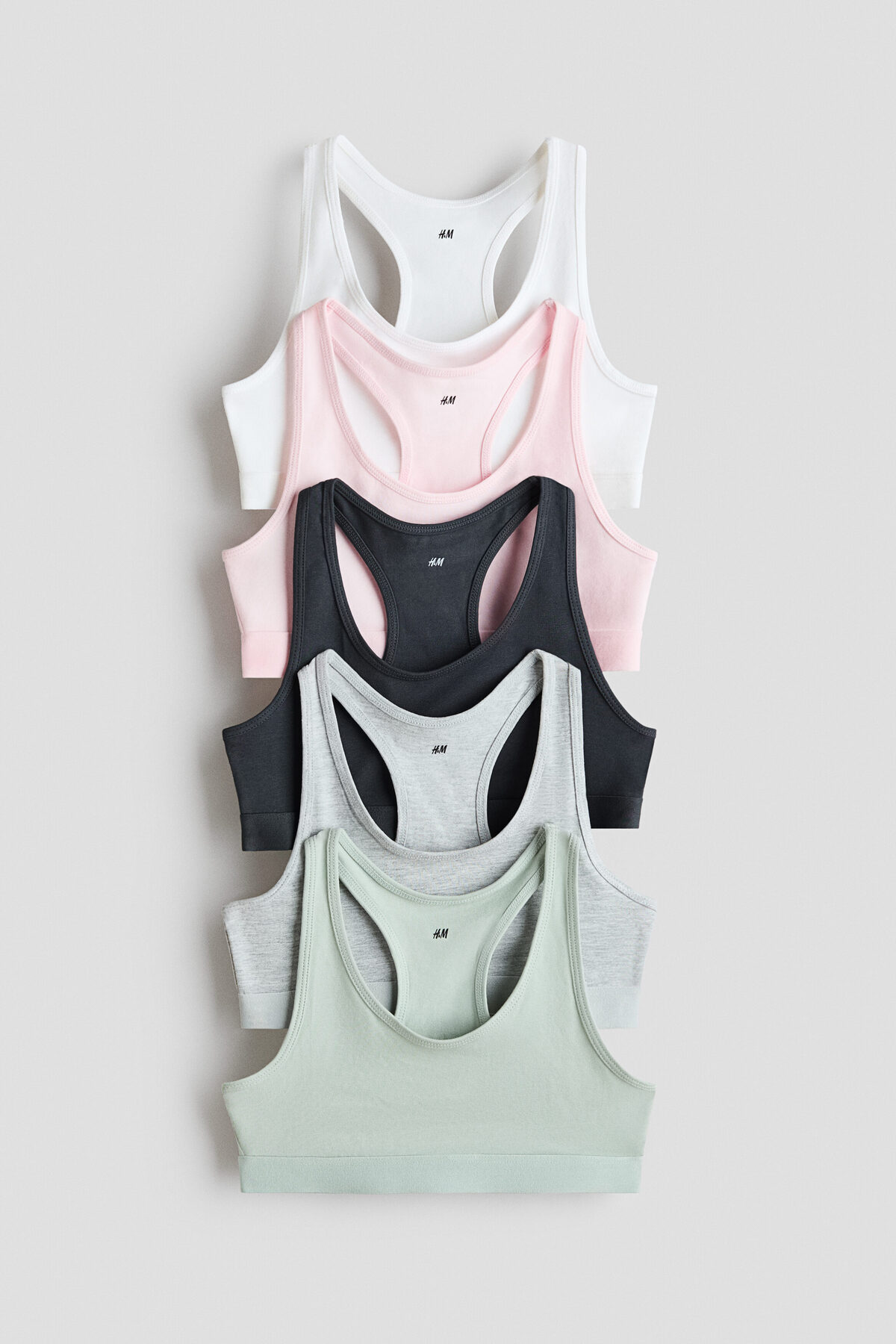 تاپ کوتاه ۵ تکه اچ اند ام تاپ ورزشی H&M