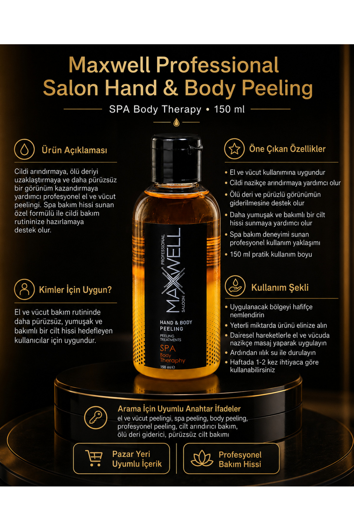 Professional Hand & Body Peeling 150 ml - Batık, Çilek Bacak ve Ölü Deri Karşıtı Pürüzsüzleştirici Vücut Peelingi — mw-033 — تصویر 2 از 8