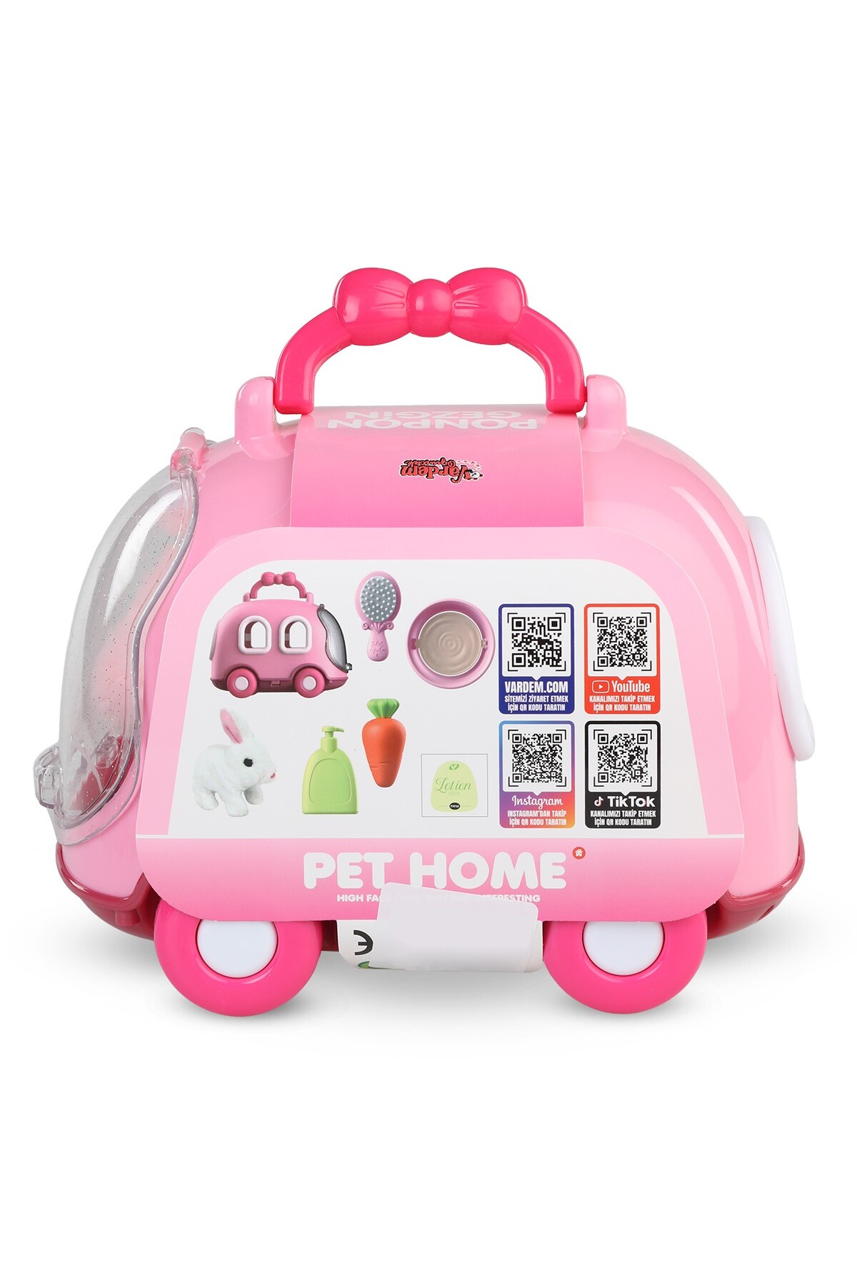 Vardem Sesli hareketli tavşan ve kafes set - Pembe - Fiyatı, Yorumları