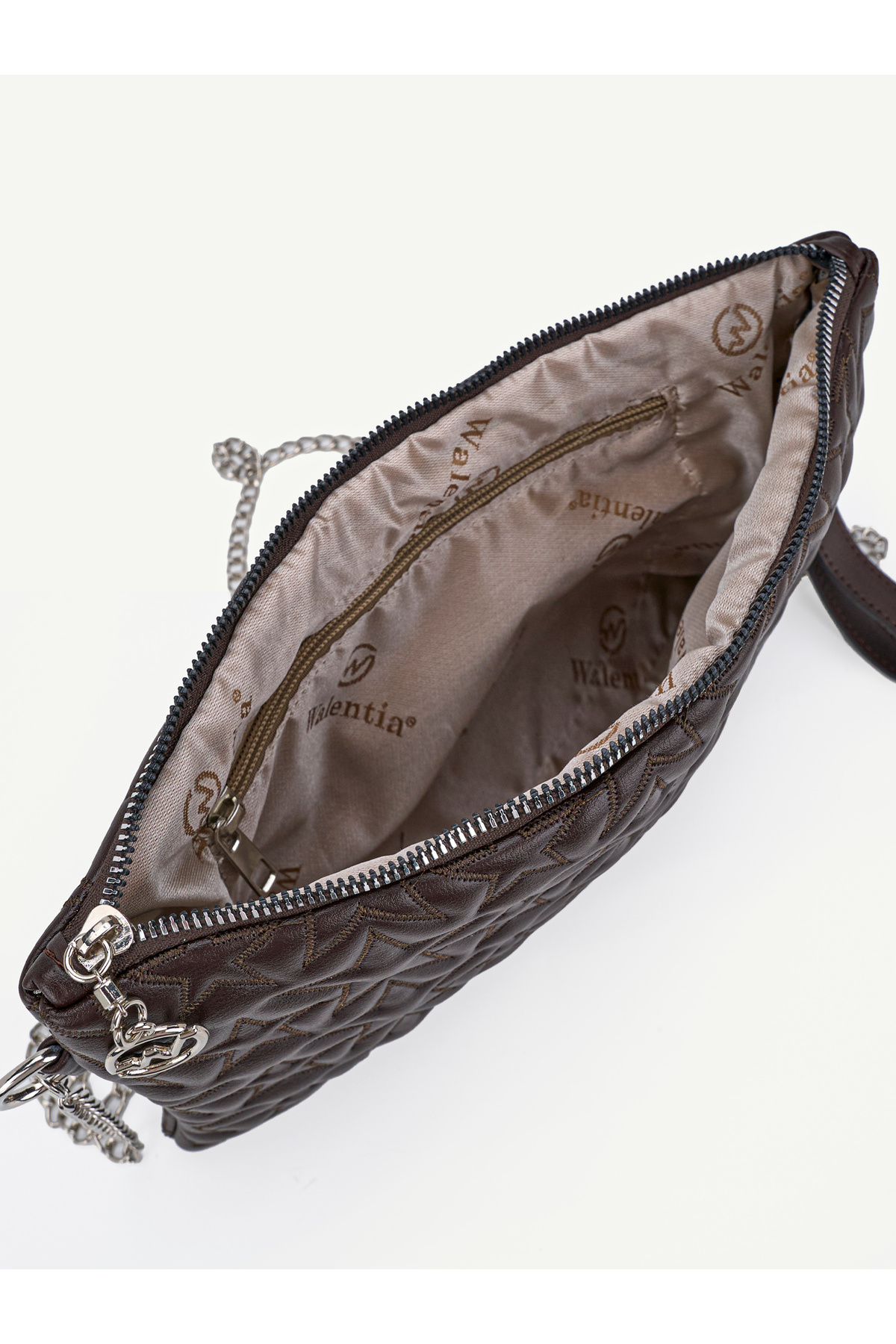 Kadın Yıldız Nakış İşlemeli Portföy El Çantası Bilek Askılı Saten Astarlı Clutch Çanta