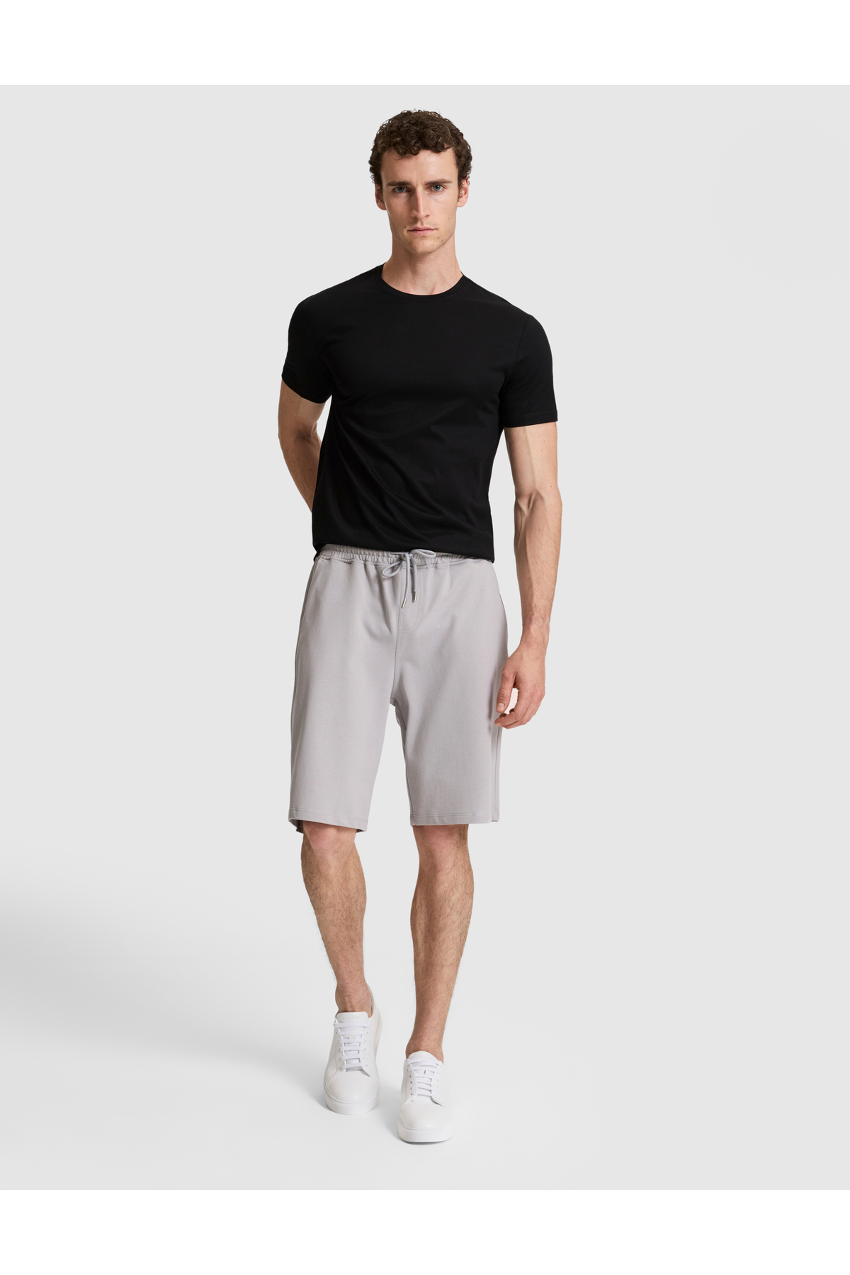 Pierre Cardin Gri Comfort Fit Örme Şort 50327867-VR024