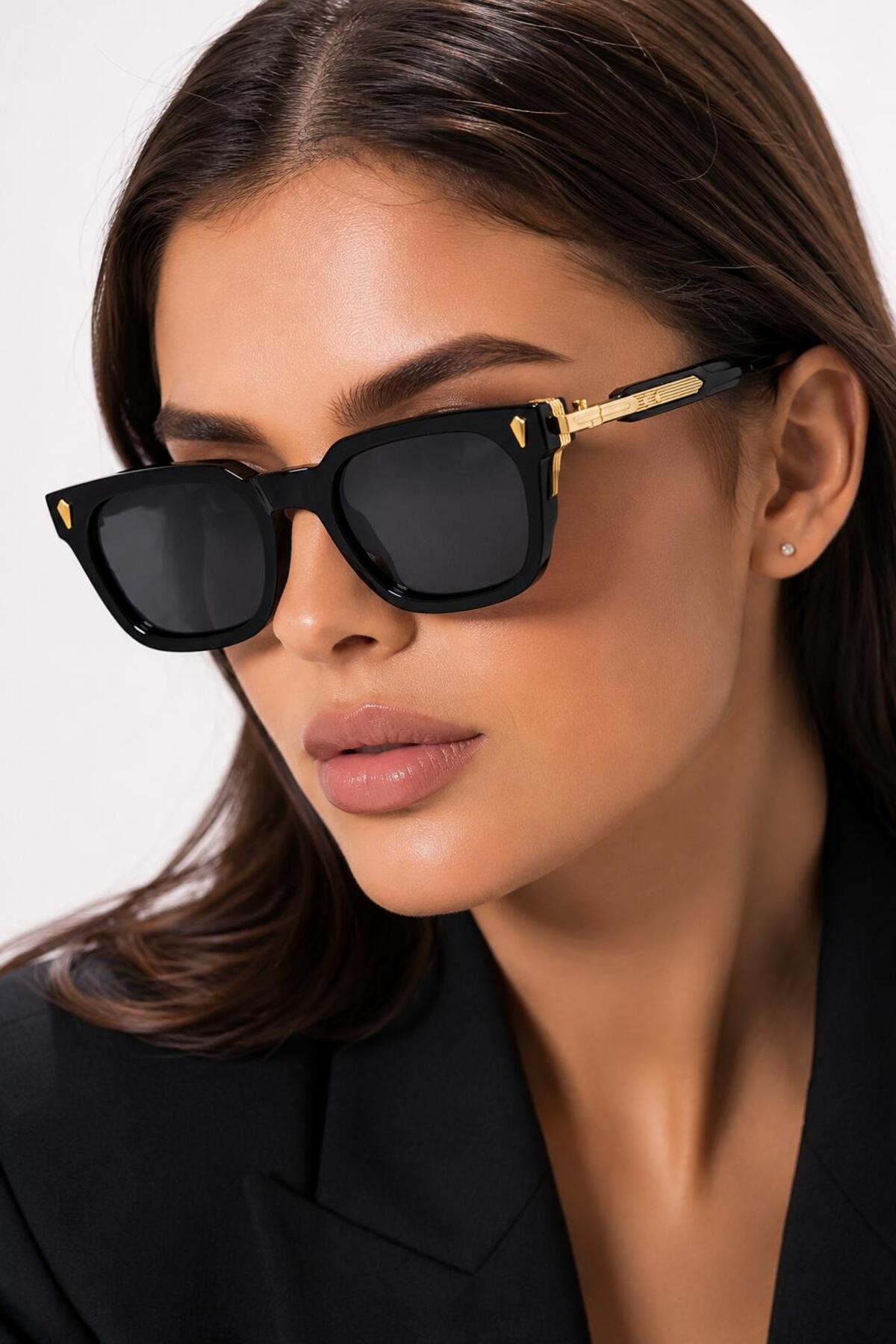 ModaLucci Lüx Tasarım Siyah Unisex Güneş Gözlüğü