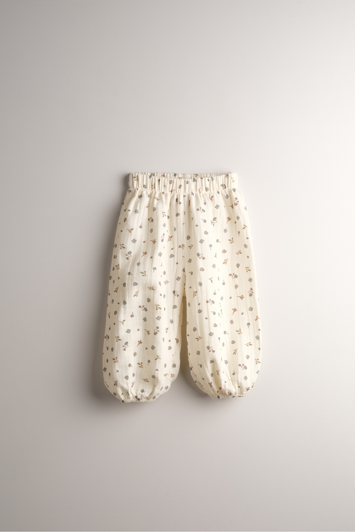 100% Cotton Muslin Fabric Baby Girl and Kids Loose-Fit Trousers