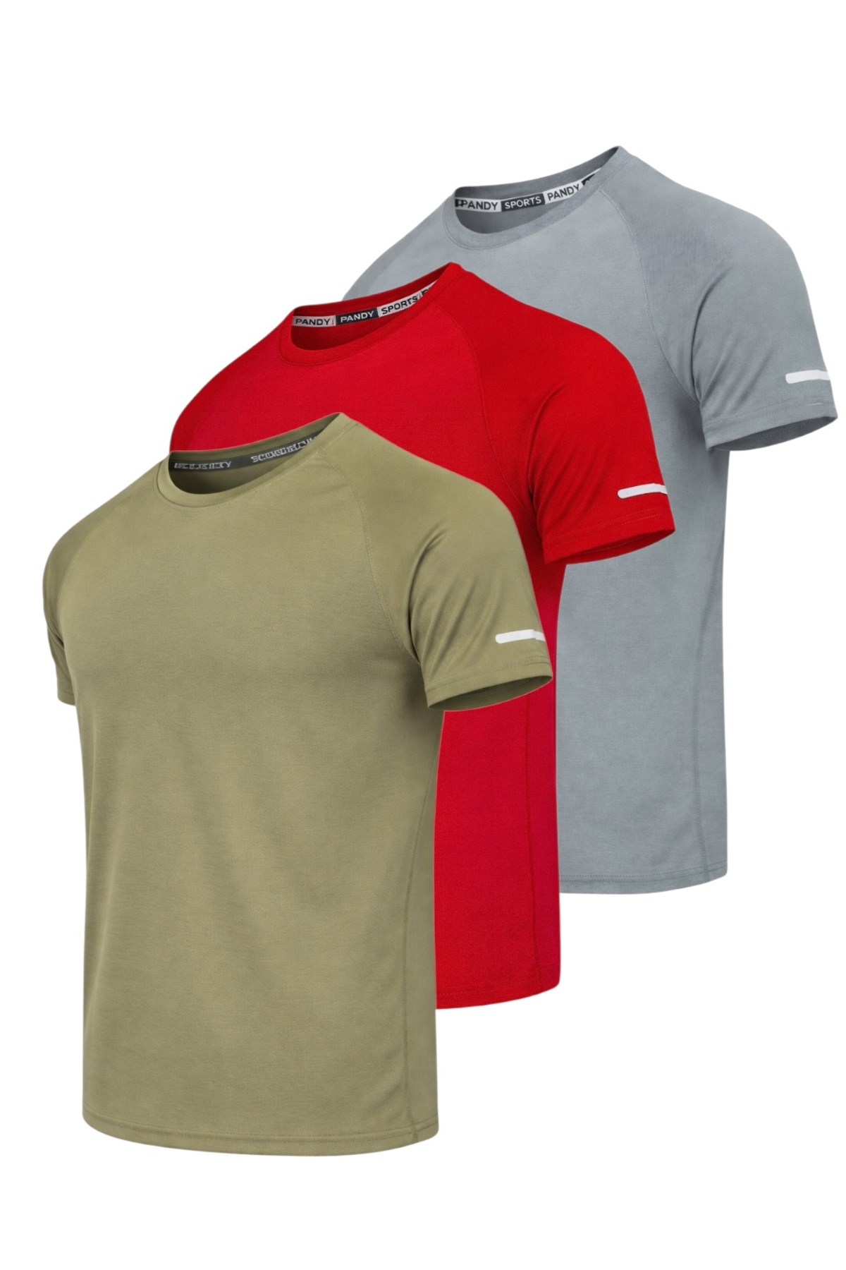 3-Piece Athletic Technical Sports T-shirt with Fast Drying Feature