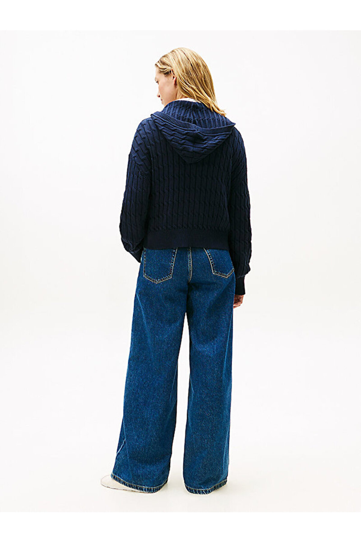 کاردی زنانه آبی CO JERSEY STITCH C-NK LS - WW0WW42370