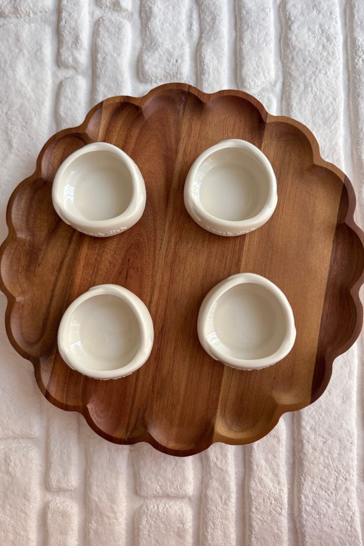 4'lü Mini Porselen Sosluk Çerezlik Reçellik Kahvaltılık Kase