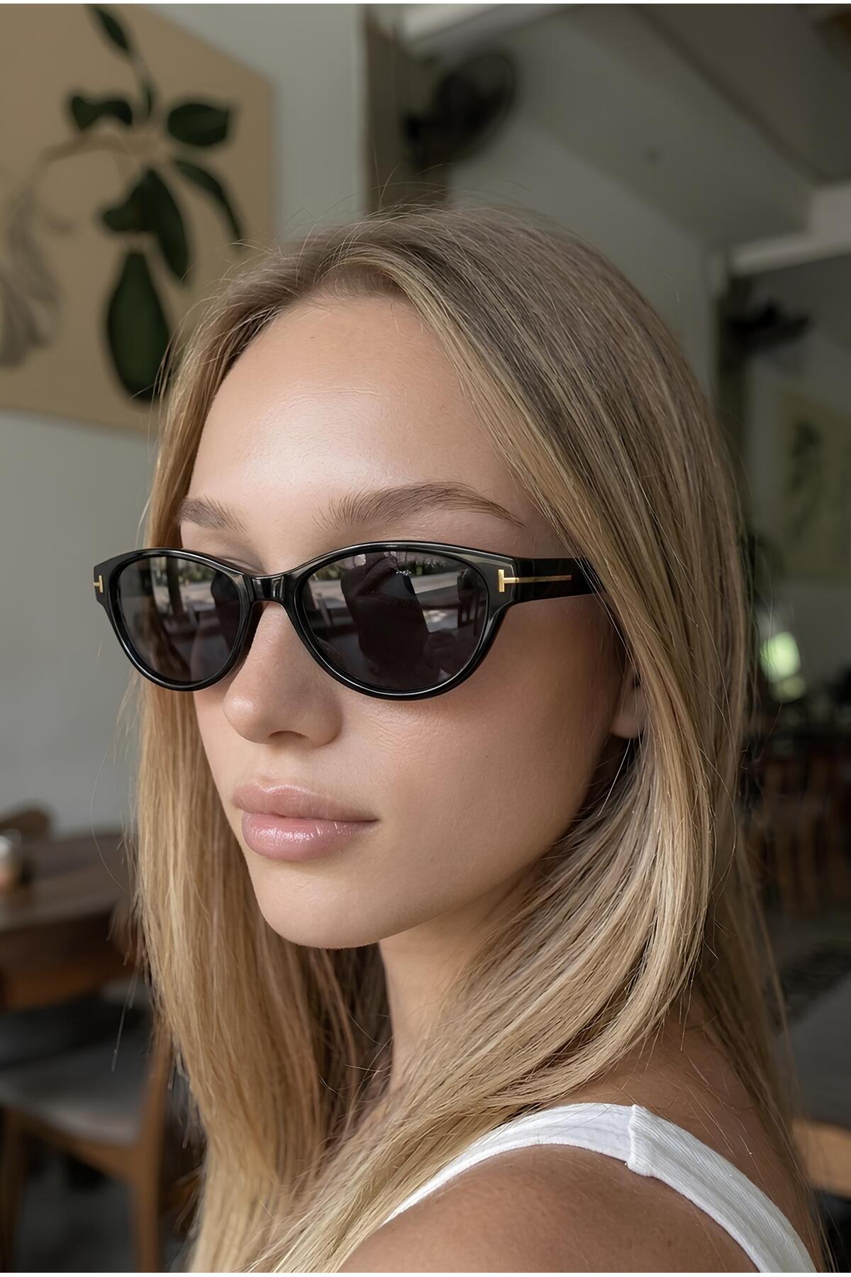 Eyesofia Oblamow Bat Siyah Uv400 Filtreli Ultra Hafif Unisex Siyah Güneş Gözlüğü görsel 3