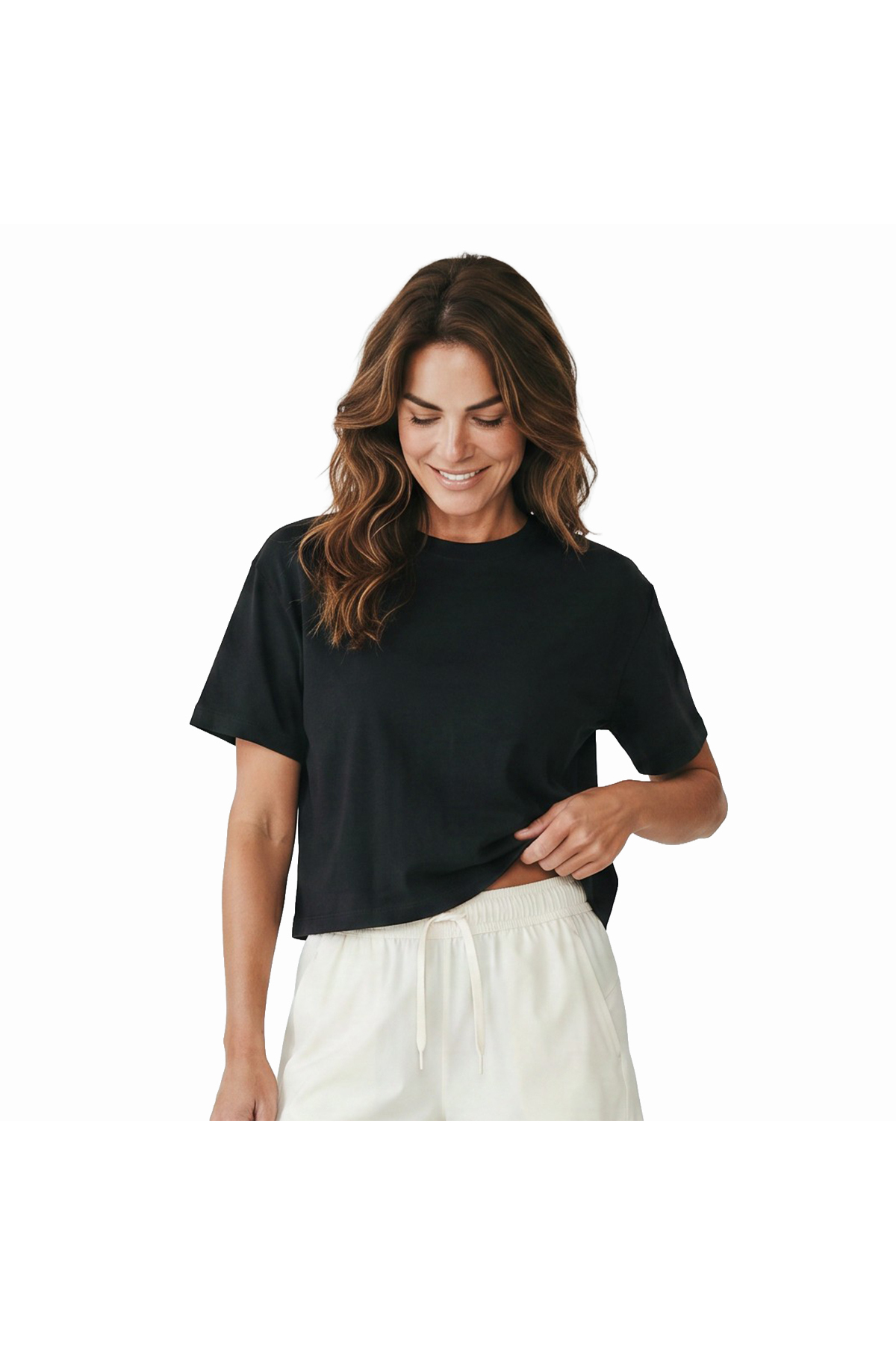Lysa Kadın Siyah Günlük Stil T-Shirt 26YK0027-SYH