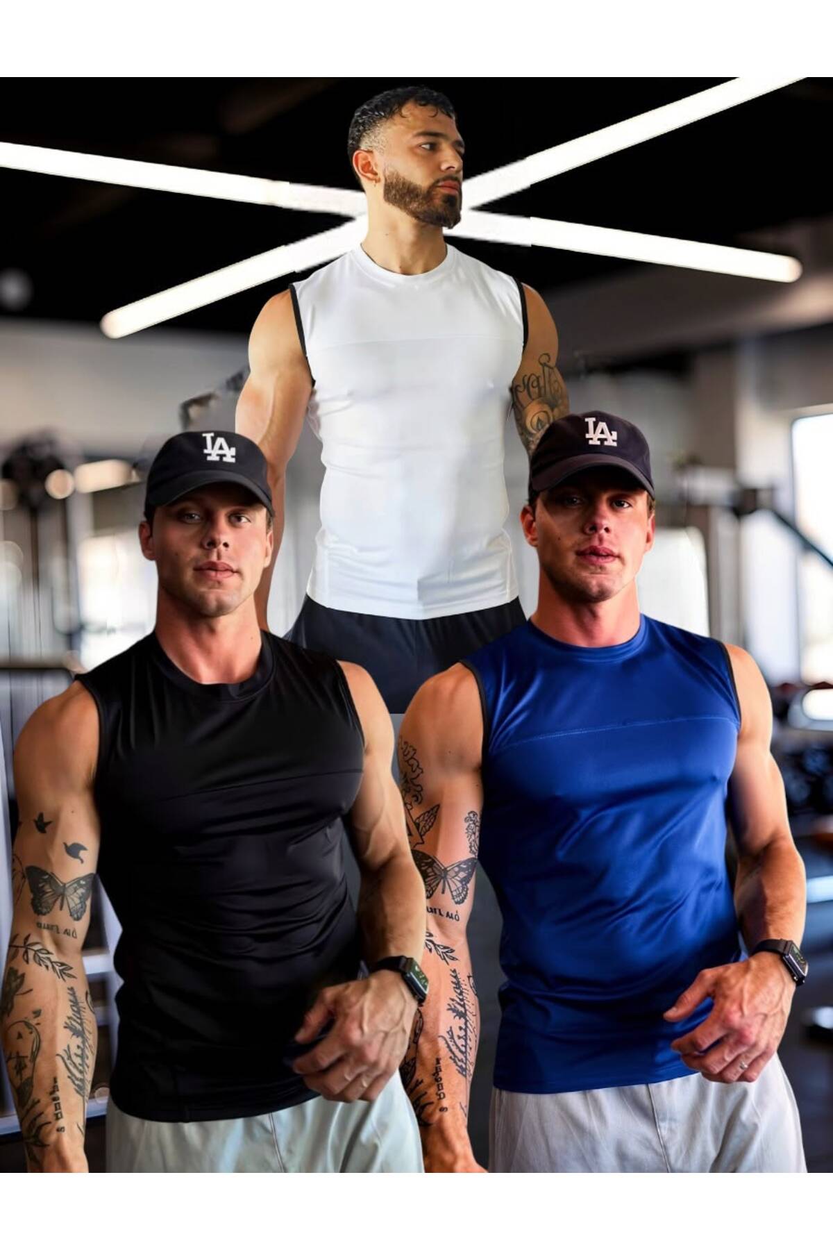 kalawear Erkek 3'LÜ Scuba Fit Gym Fitness Sporcu T-shirt