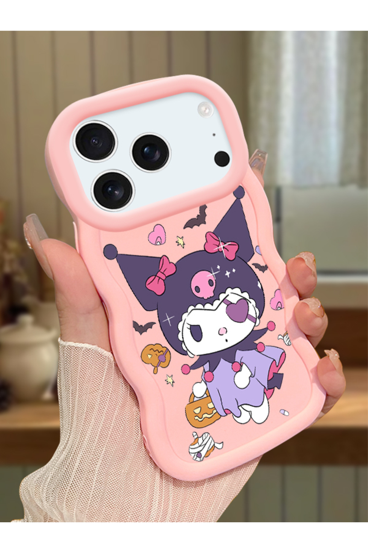 iPhone 17 Pro Max Compatible Case Camera Protector Pink Silicone Couple Phone Case Cartoon Pattern