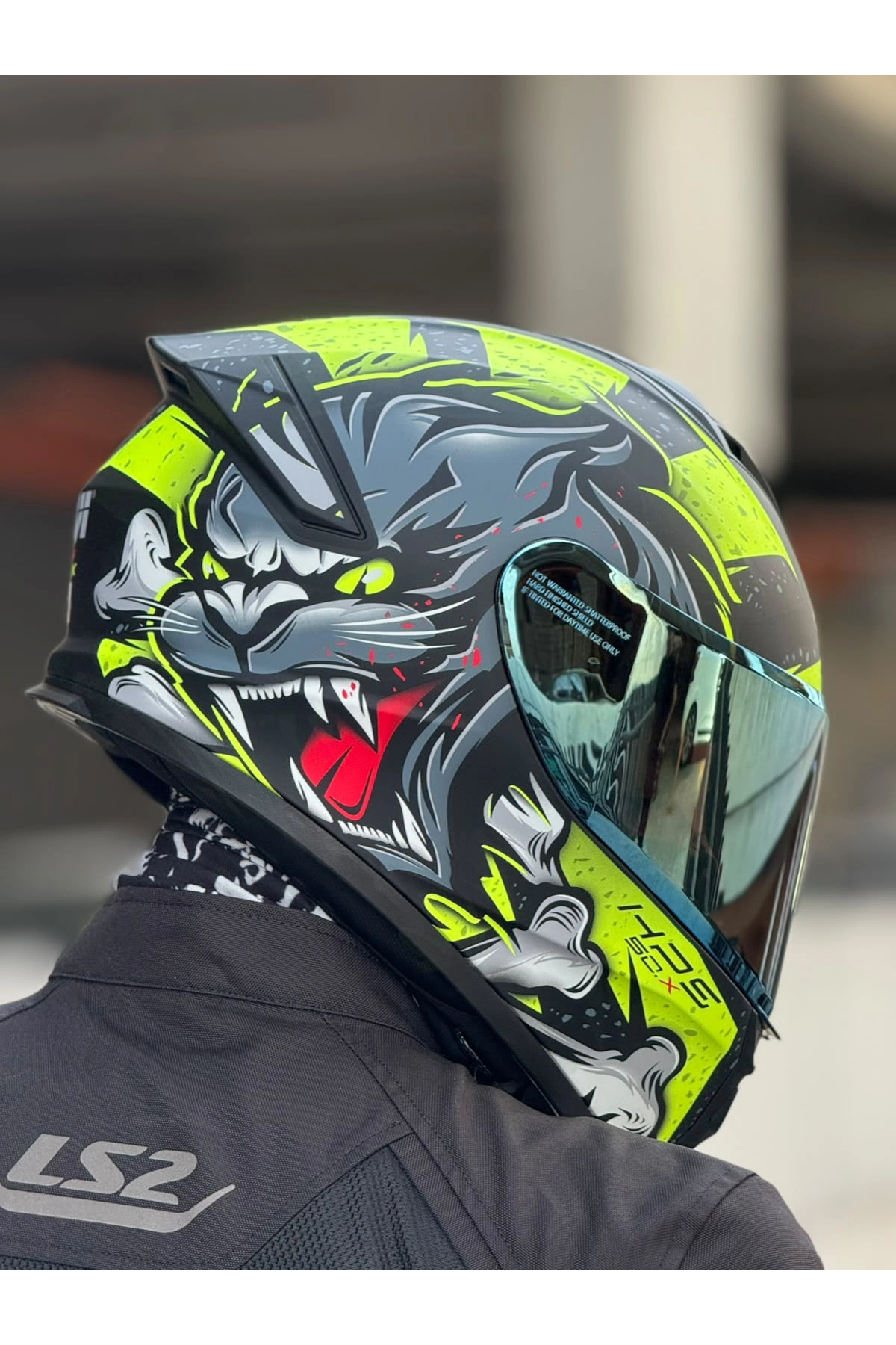 Givi 50.X WILD MAT SİYAH-NEON SARI KASK (SARI VİZÖR)